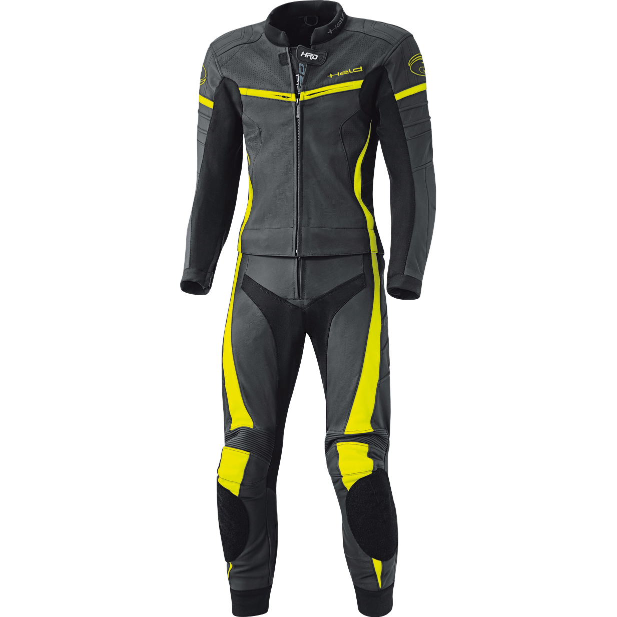 Held Spire Lederkombi 2-tlg. schwarz/neongelb 54 - Motorradbekleidung - Motorradkombis