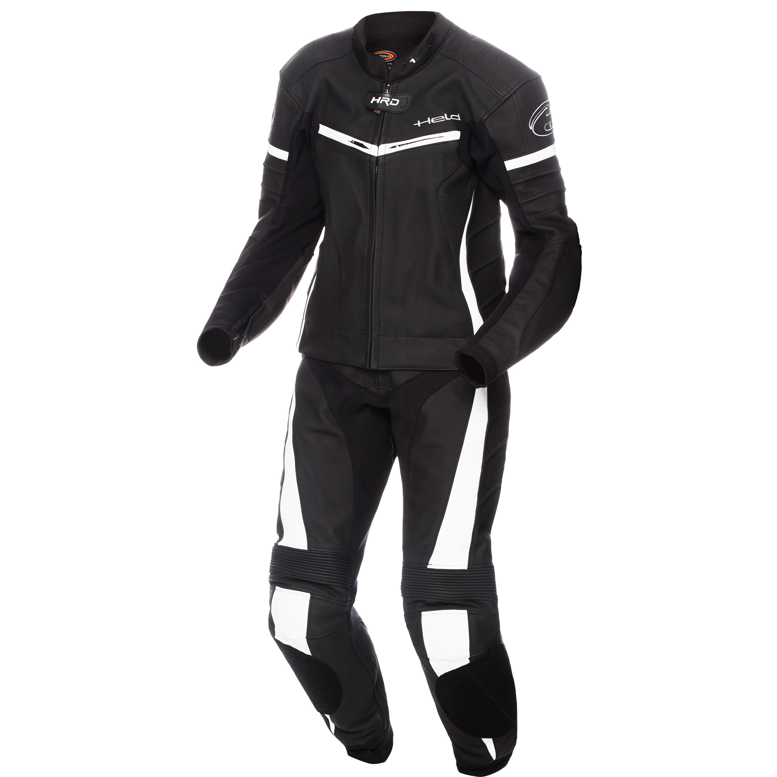 Held Spire Lederkombi 2-tlg. schwarz/weiß 28 (56 kurz) - Motorradbekleidung - Motorradkombis