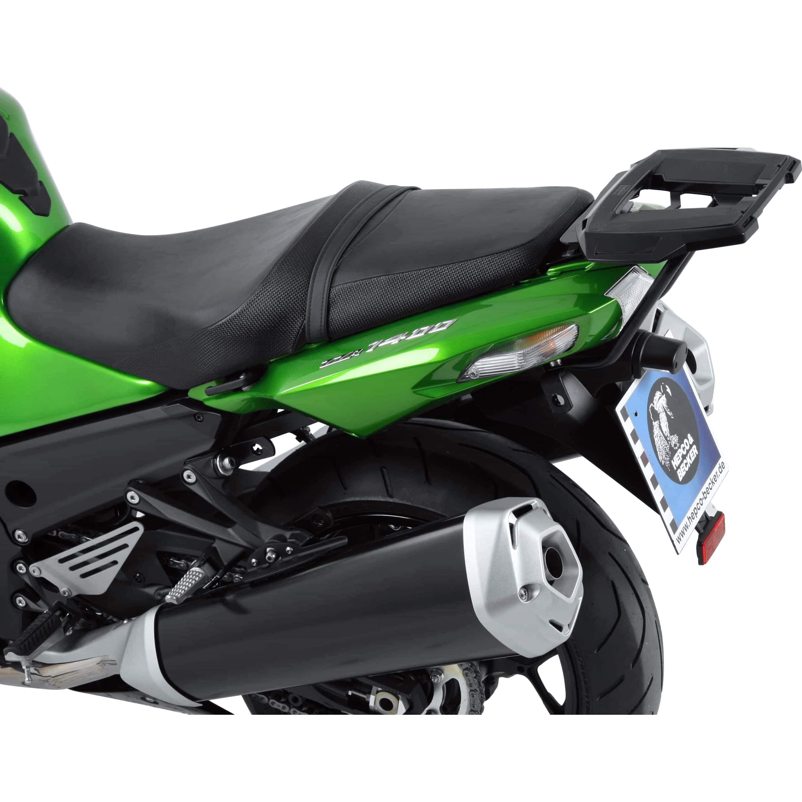 Hepco & Becker Alurack Gepäckbrücke schwarz für Kawasaki ZZR 1400 2006-2011 - Motorradzubehör - Motorradgepäck
