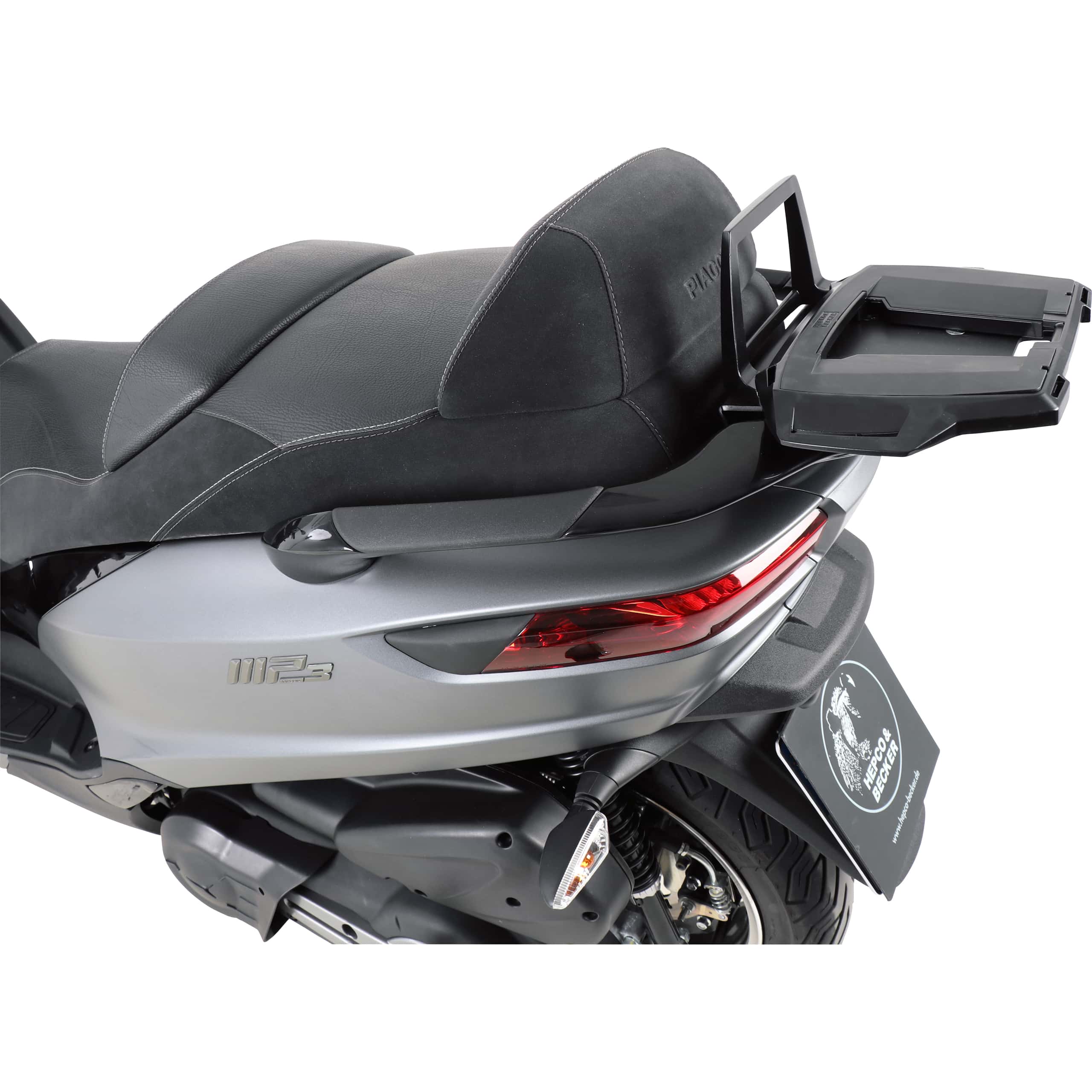 Hepco & Becker Alurack Gepäckbrücke schwarz für Piaggio MP3 500 2015-2021 - Motorradzubehör - Motorradgepäck