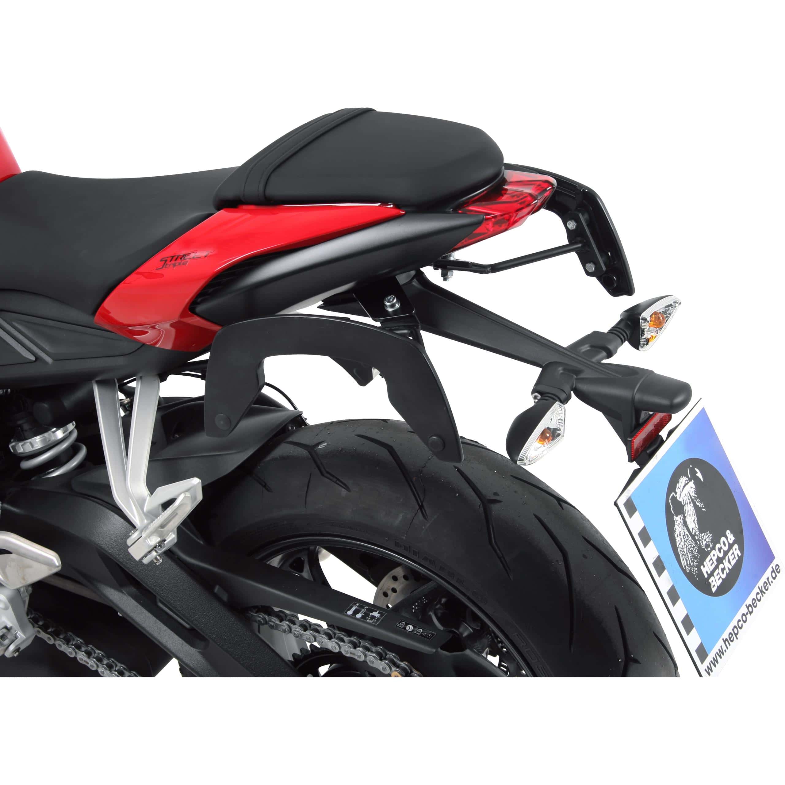 Hepco & Becker C-Bow Seitentaschenhalter schwarz für Street Triple 2017- - Motorradzubehör - Motorradgepäck