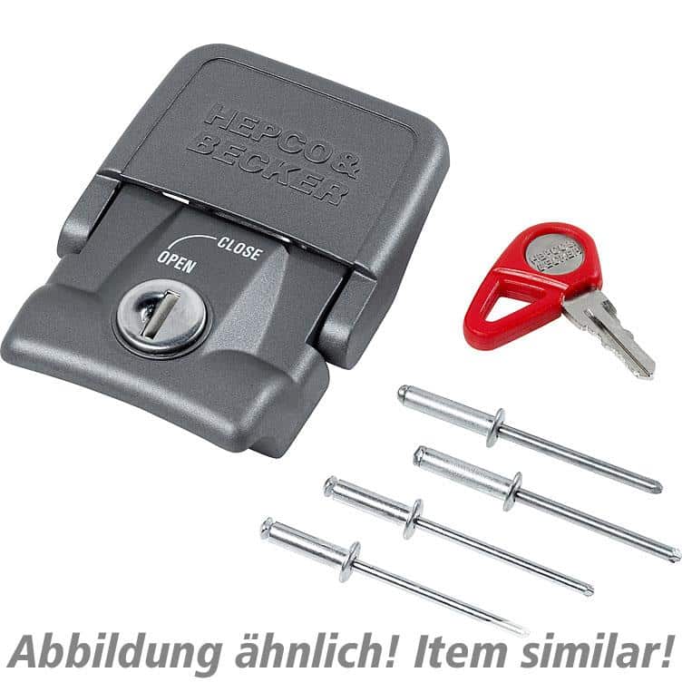 Hepco & Becker Ersatzteil Krallschloss Alu Koffer an Träger silber SN909 - Motorradzubehör - Motorradgepäck