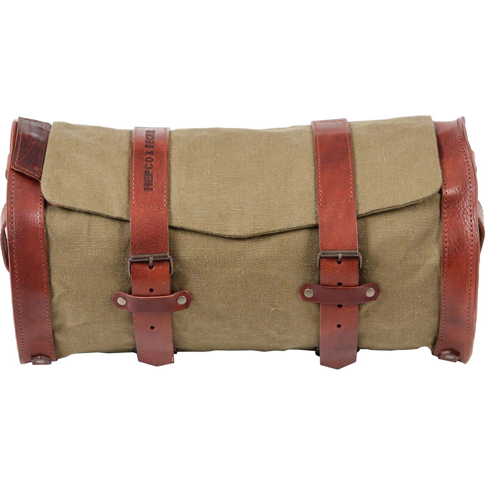 Hepco & Becker Hecktasche Legacy Canvas/Leder 28 Liter grün - Motorradzubehör - Motorradgepäck