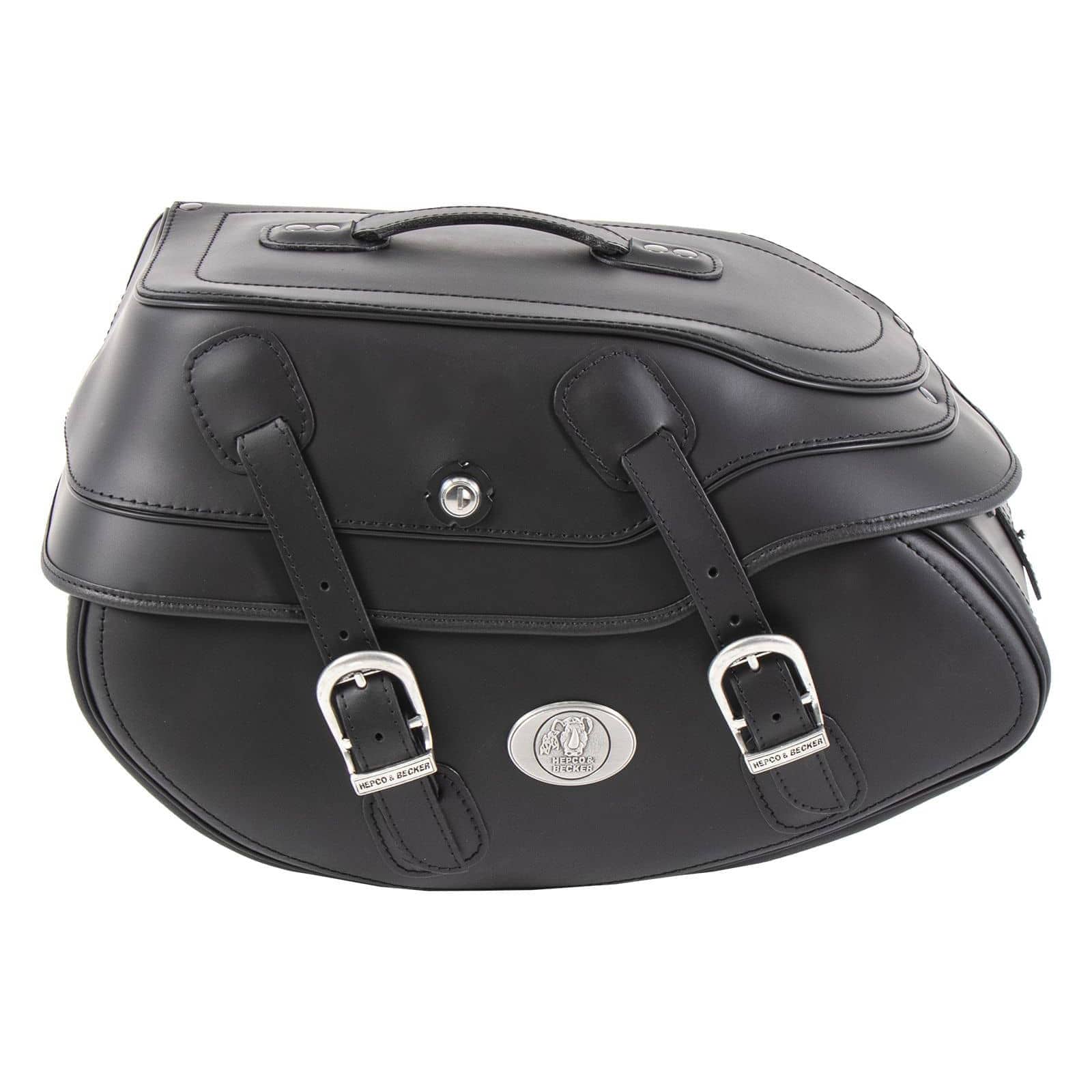 Hepco & Becker Ledersatteltasche Buffalo für C-Bow schwarz links 21 Liter - Motorradzubehör - Motorradgepäck