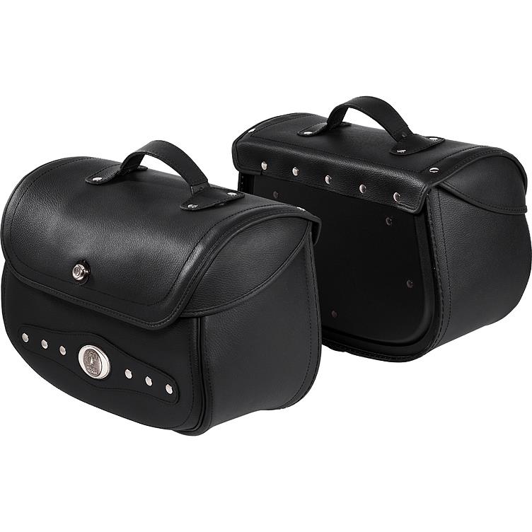 Hepco & Becker Ledersatteltaschenpaar Nevada 46 Liter Stauraum schwarz - Motorradzubehör - Motorradgepäck