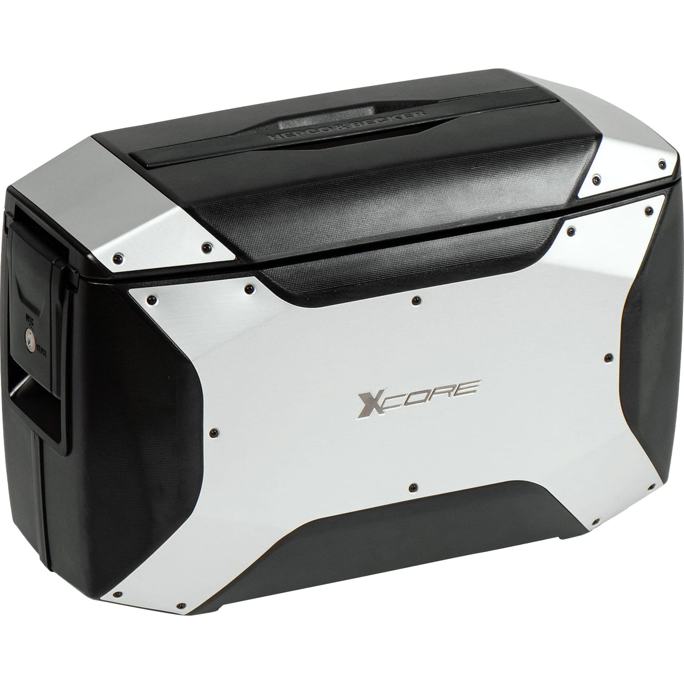 Hepco & Becker Seitenkoffer Xcore für C-Bow 18 Liter schwarz/silber - Motorradzubehör - Motorradgepäck