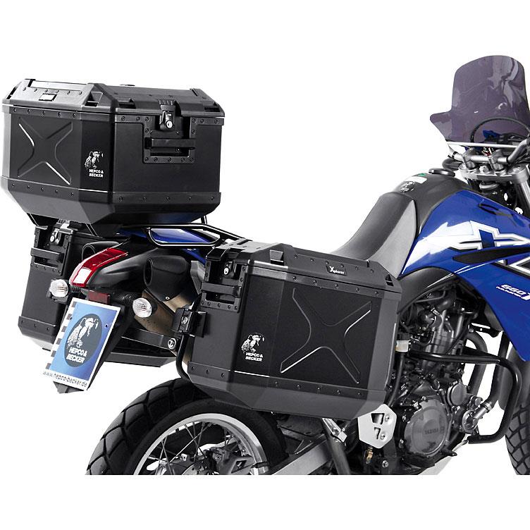 Hepco & Becker Seitenkoffer Xplorer Aluminium 30 schwarz links 33 Liter - Motorradzubehör - Motorradgepäck