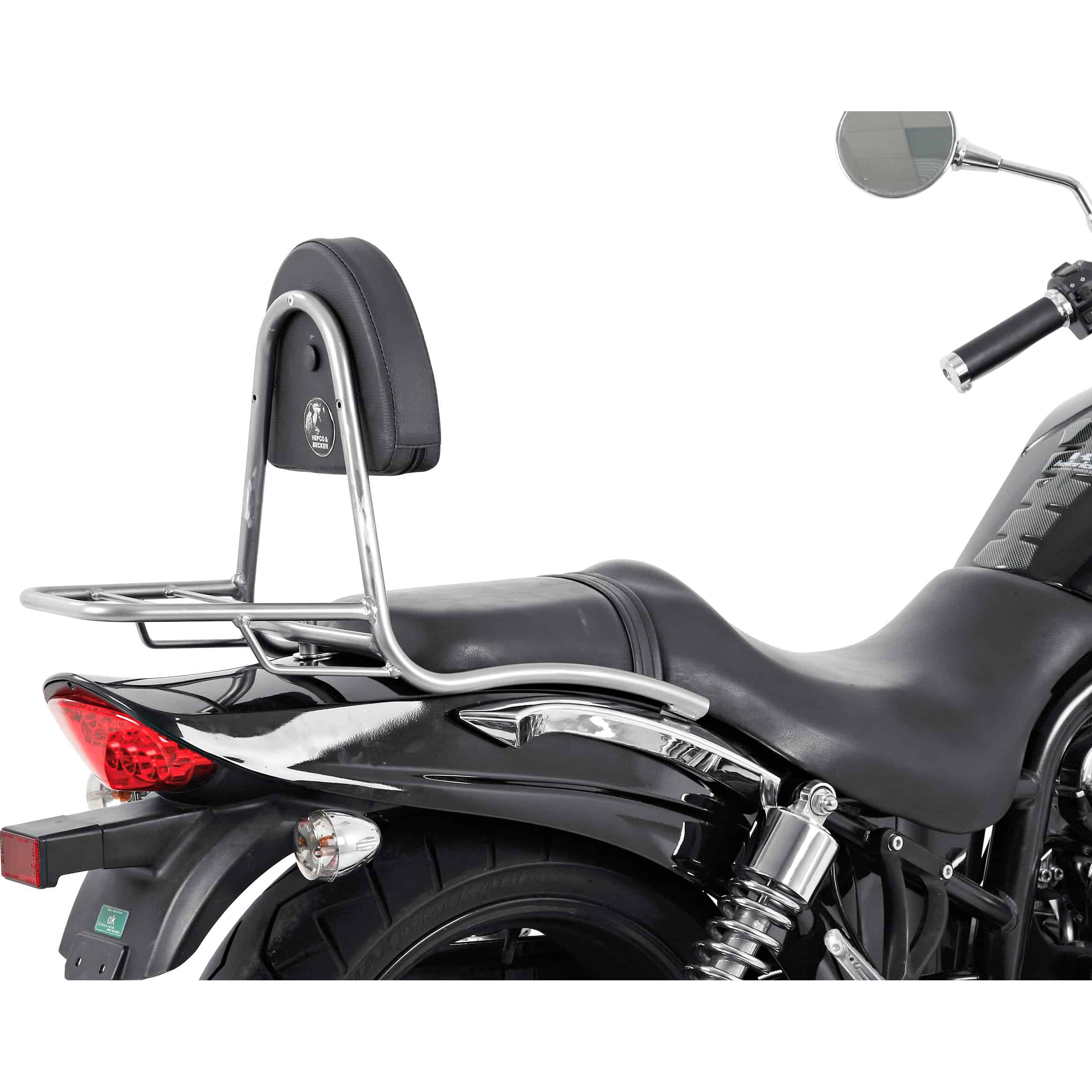 Hepco & Becker Sissybar mit Gepäckträger chrom für Hyosung GV 650 Aquilia - Motorradzubehör - Motorradgepäck