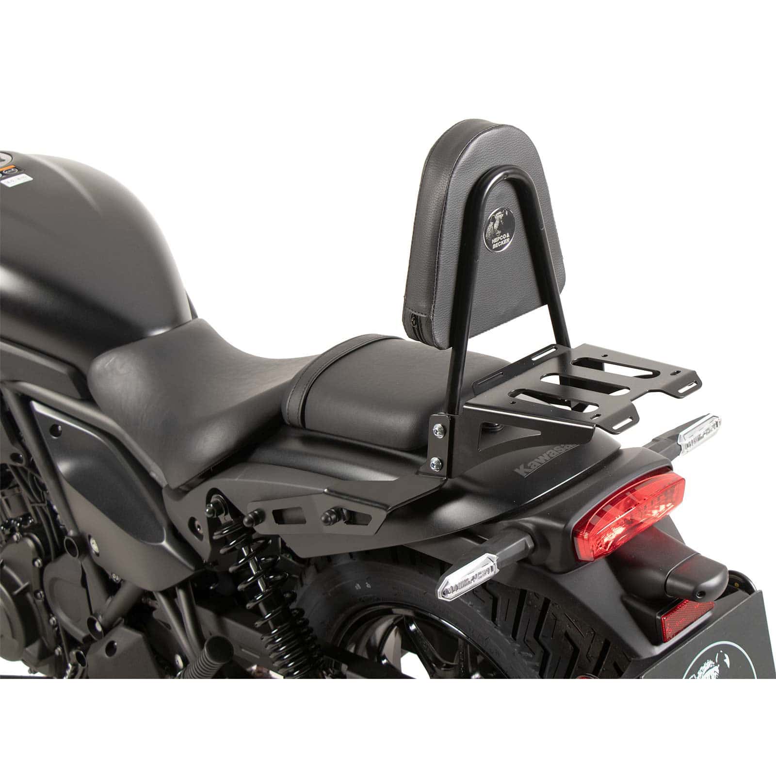 Hepco & Becker Sissybar mit Gepäckträger schwarz für Kawasaki Eliminator 50 - Motorradzubehör - Motorradgepäck