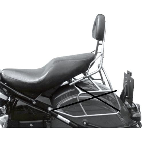 Hepco & Becker Sissybar schwarz für Kawasaki VN 1500 Drifter - Motorradteile & Ersatzteile - Anbauteile