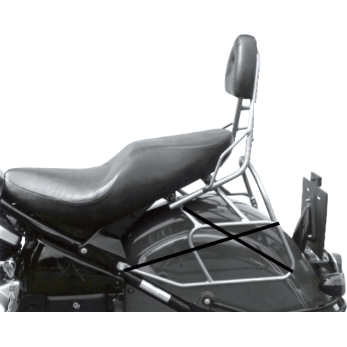 Hepco & Becker Sissybar schwarz für Kawasaki VN 800 Drifter - Motorradteile & Ersatzteile - Anbauteile