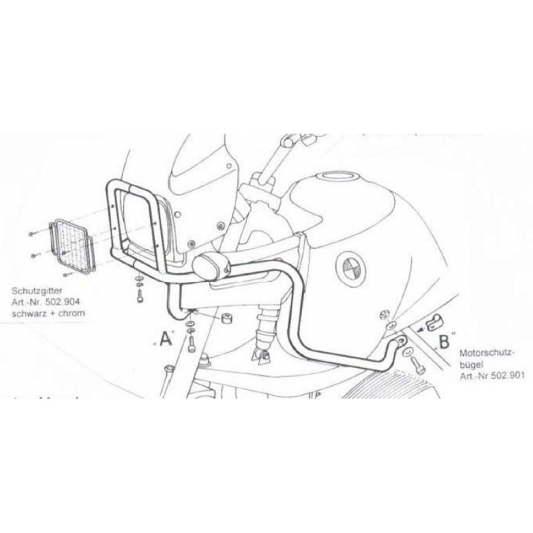 Hepco & Becker Sturzbügel Tank chrom für BMW R 850/1100 GS - Motorradteile & Ersatzteile - Anbauteile