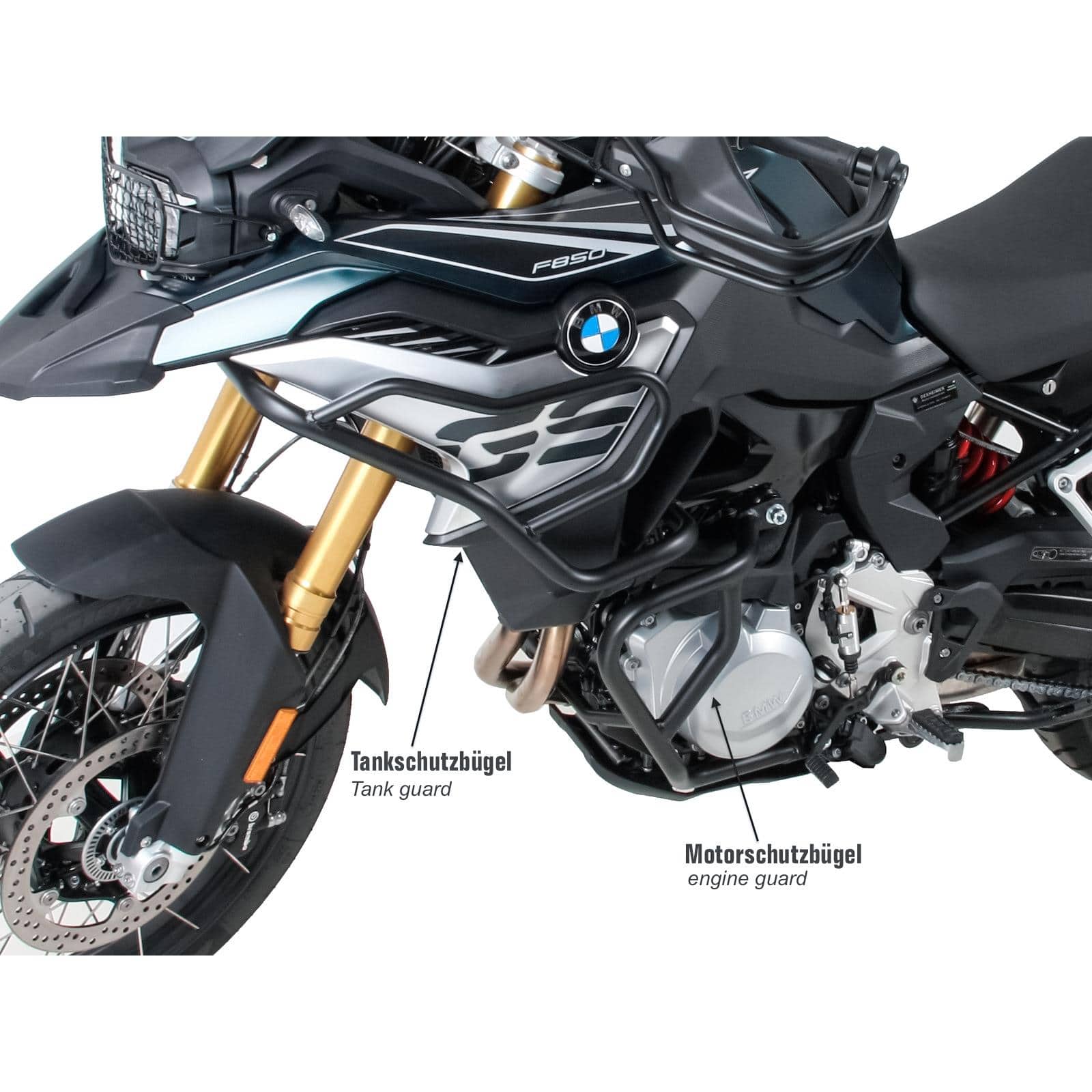 Hepco & Becker Sturzbügel Tank für BMW F 750 GS schwarz - Motorradteile & Ersatzteile - Anbauteile