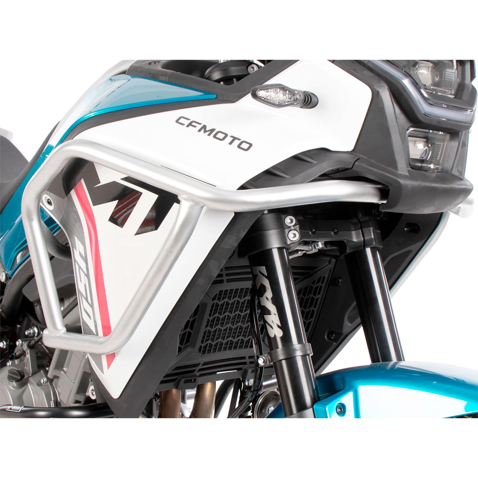 Hepco & Becker Sturzbügel Tank silber für CF Moto 450 MT - Motorradteile & Ersatzteile - Anbauteile
