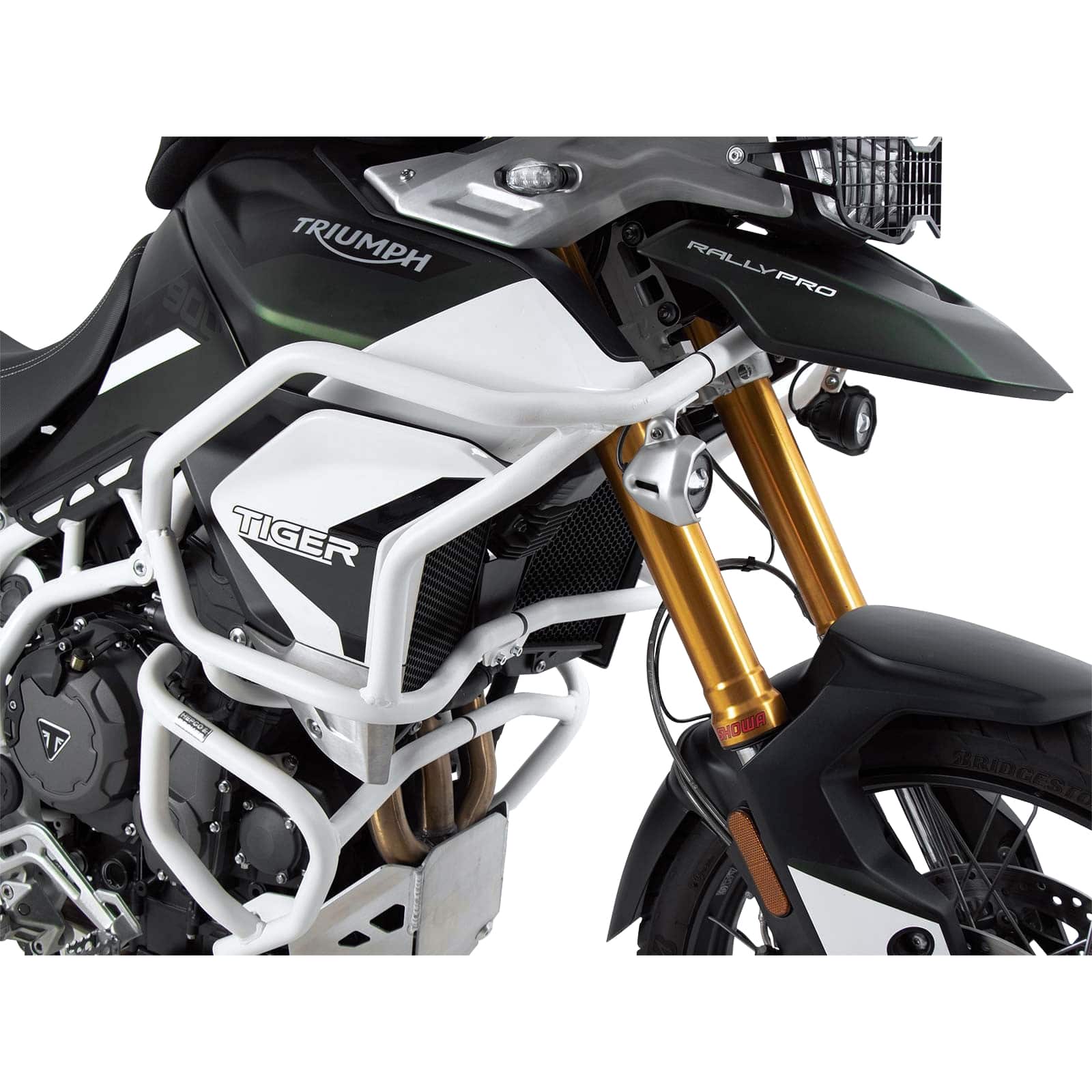 Hepco & Becker Sturzbügel Tank solid weiß für Triumph Tiger 900 2020-2023 - Motorradteile & Ersatzteile - Anbauteile