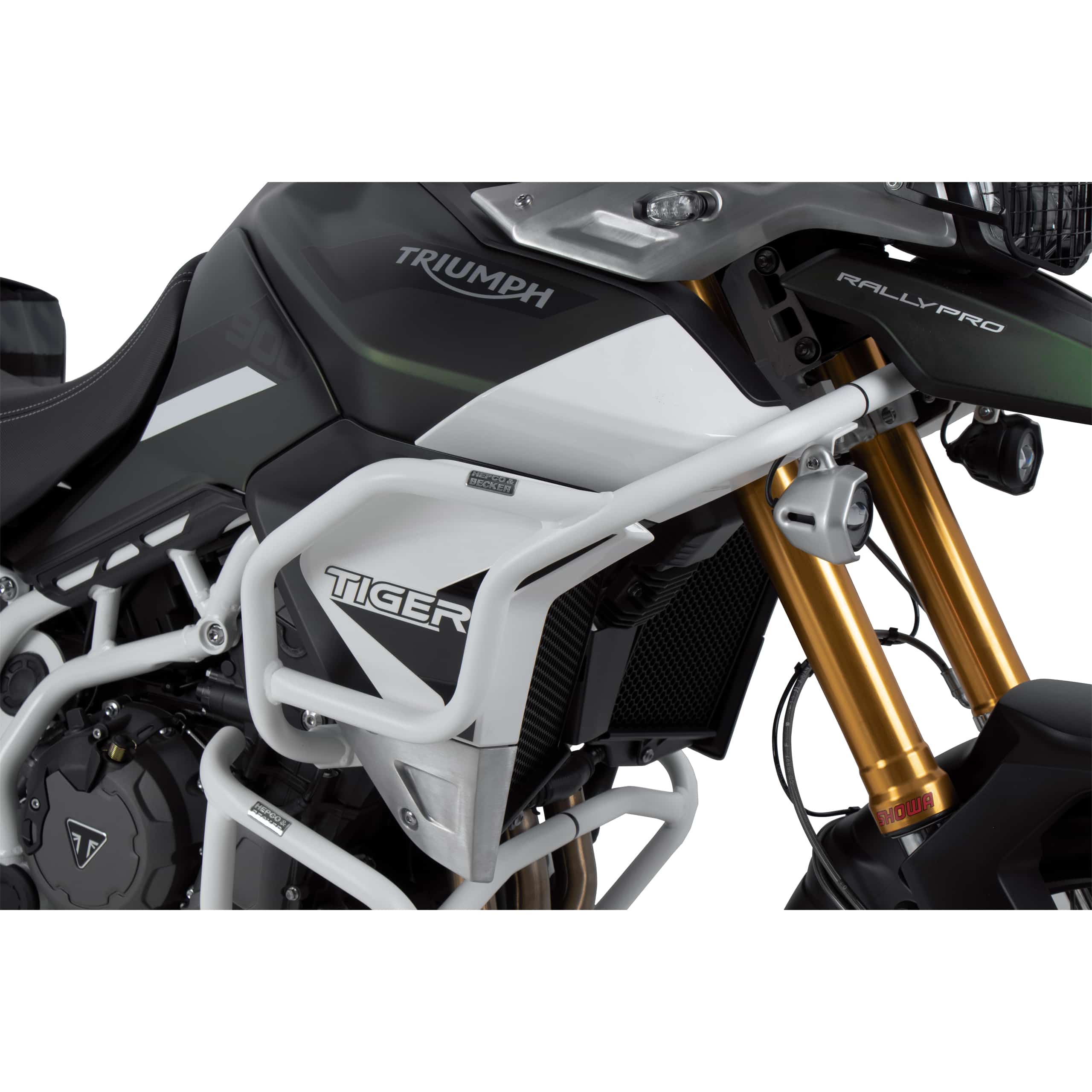 Hepco & Becker Sturzbügel Tank weiß für Triumph Tiger 900 2020-2023 - Motorradteile & Ersatzteile - Anbauteile