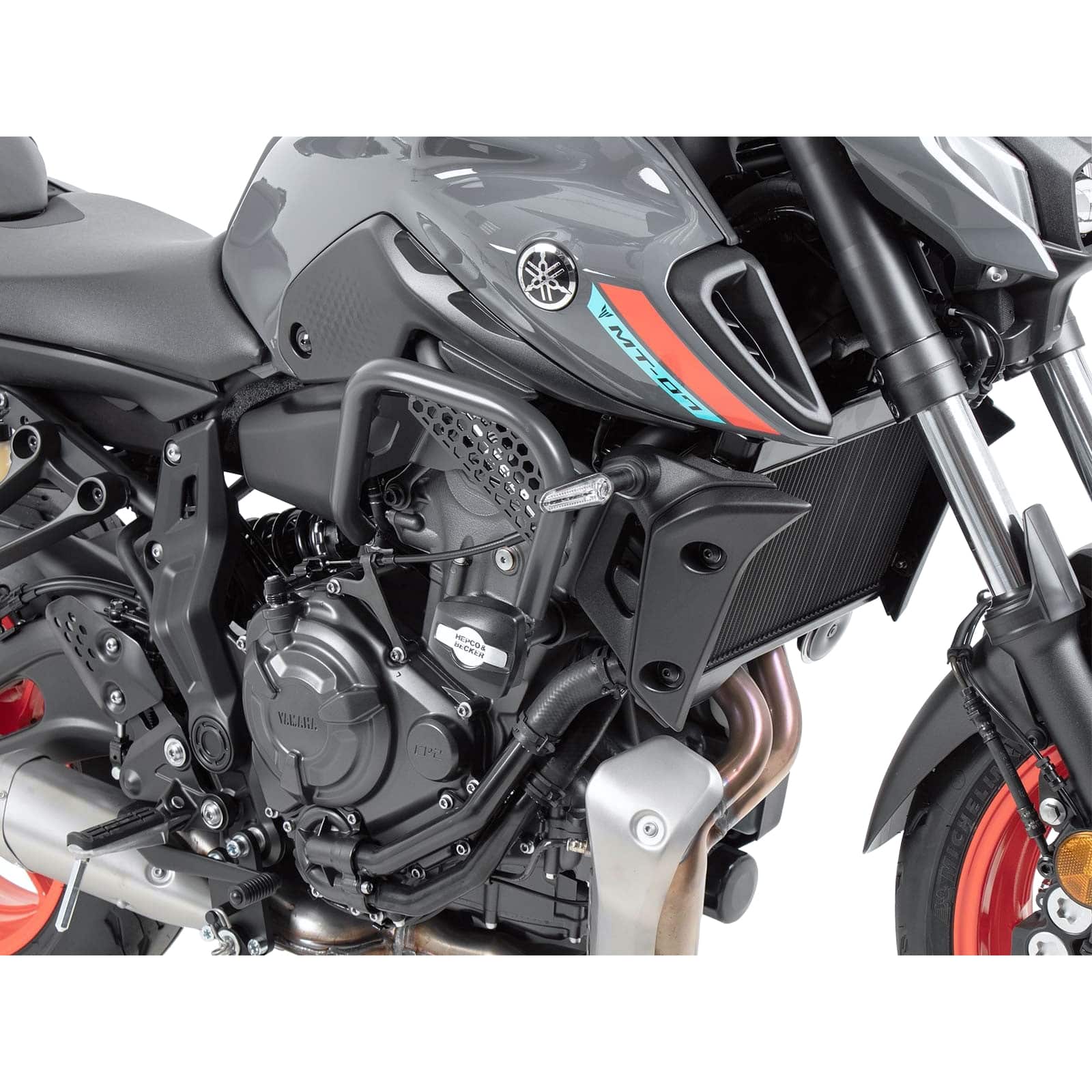 Hepco & Becker Sturzbügel anthrazit mit Pads für Yamaha MT-07 2021-2024 - Motorradteile & Ersatzteile - Anbauteile