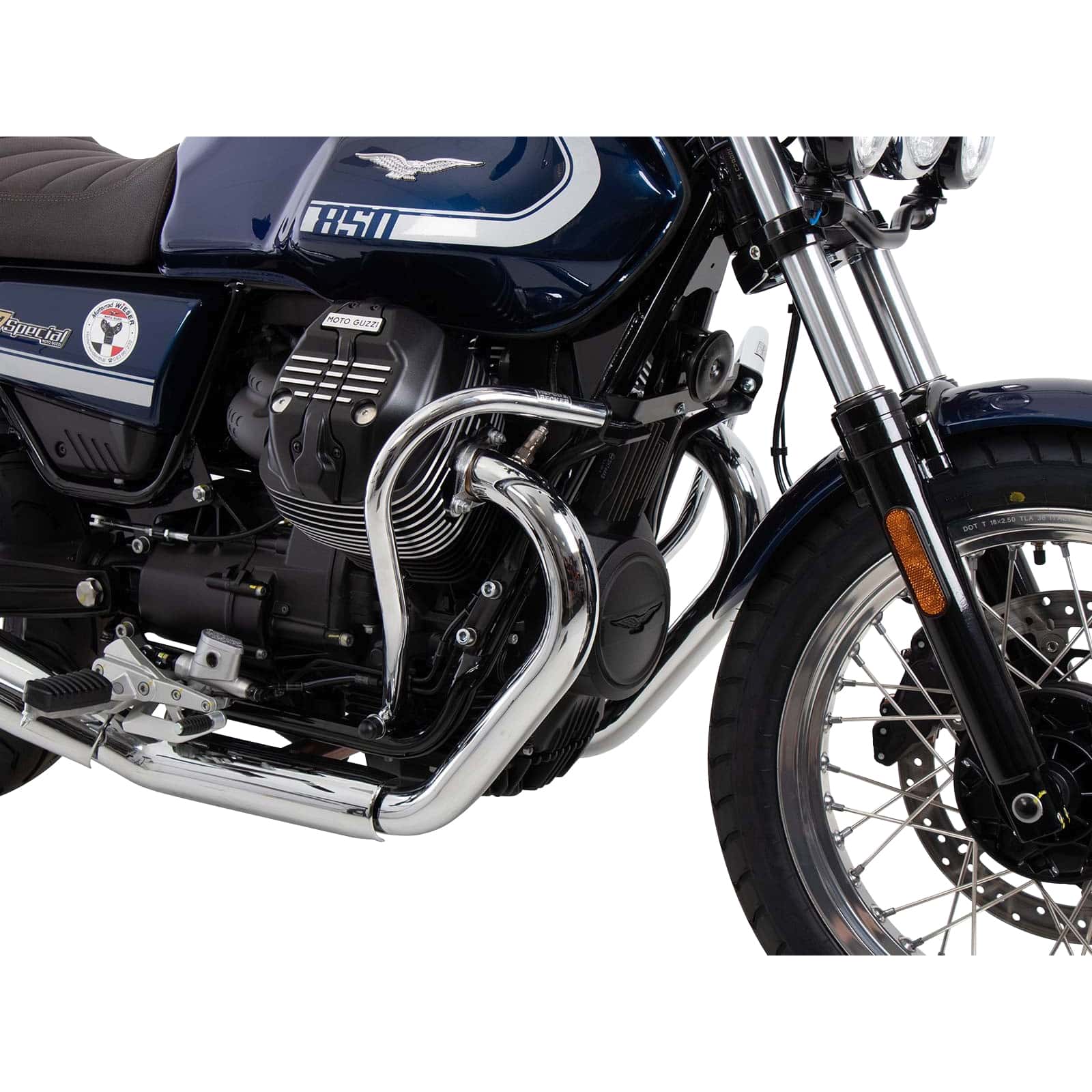 Hepco & Becker Sturzbügel chrom für Moto Guzzi V7 850 2021- - Motorradteile & Ersatzteile - Anbauteile