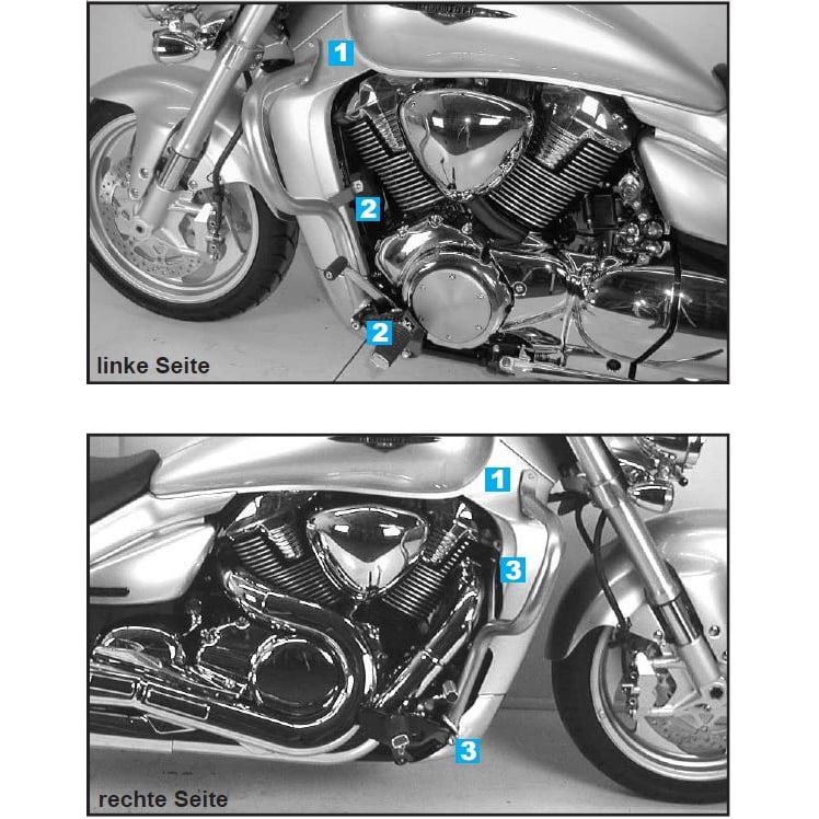 Hepco & Becker Sturzbügel chrom für Suzuki M1800 R Intruder - Motorradteile & Ersatzteile - Anbauteile