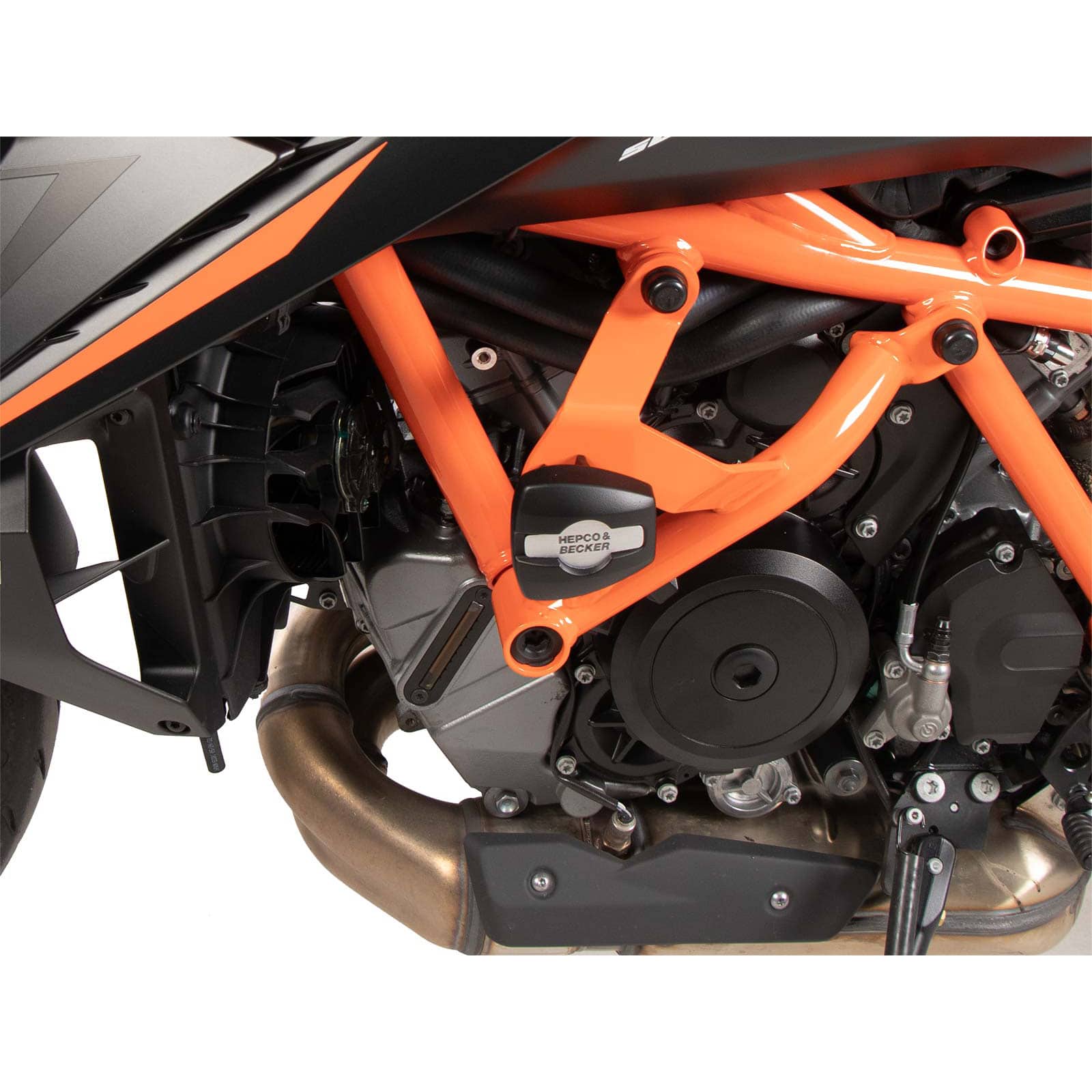 Hepco & Becker Sturzbügel orange mit Pads für KTM 1390 Super Duke R - Motorradteile & Ersatzteile - Anbauteile