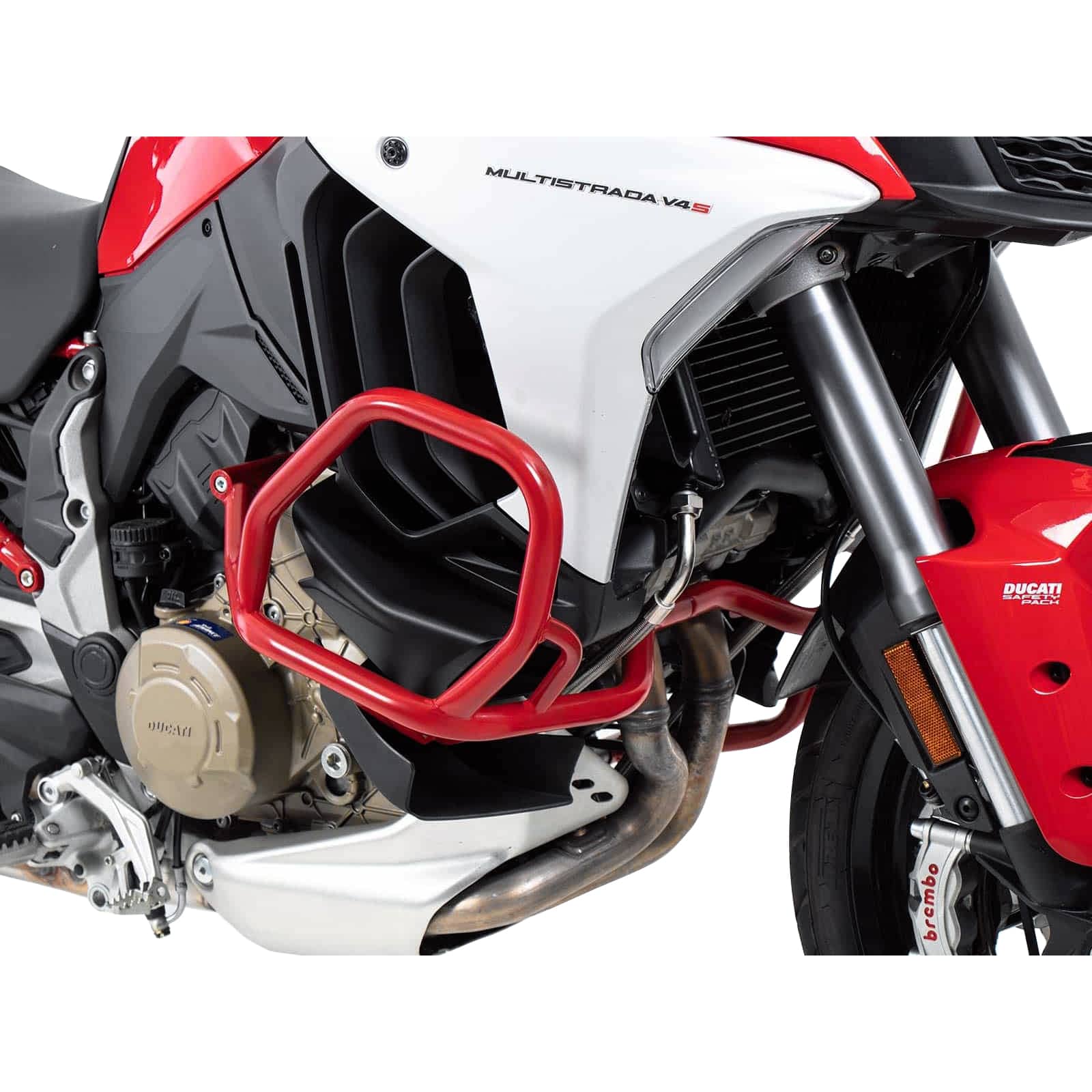Hepco & Becker Sturzbügel rot für Ducati Multistrada V4 /S 2021-2024 - Motorradteile & Ersatzteile - Anbauteile