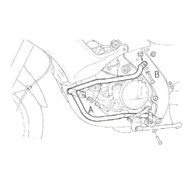 Hepco & Becker Sturzbügel schwarz für Aprilia Pegaso 650 1997-2004 - Motorradteile & Ersatzteile - Anbauteile