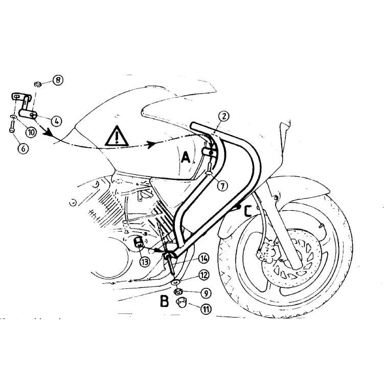 Hepco & Becker Sturzbügel schwarz für Honda XL 125 Varadero 2001-2006 - Motorradteile & Ersatzteile - Anbauteile