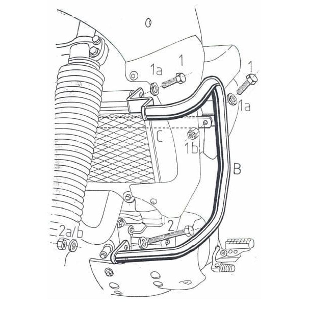Hepco & Becker Sturzbügel schwarz für Yamaha XTZ 660 Tenere 1991-1993 - Motorradteile & Ersatzteile - Anbauteile