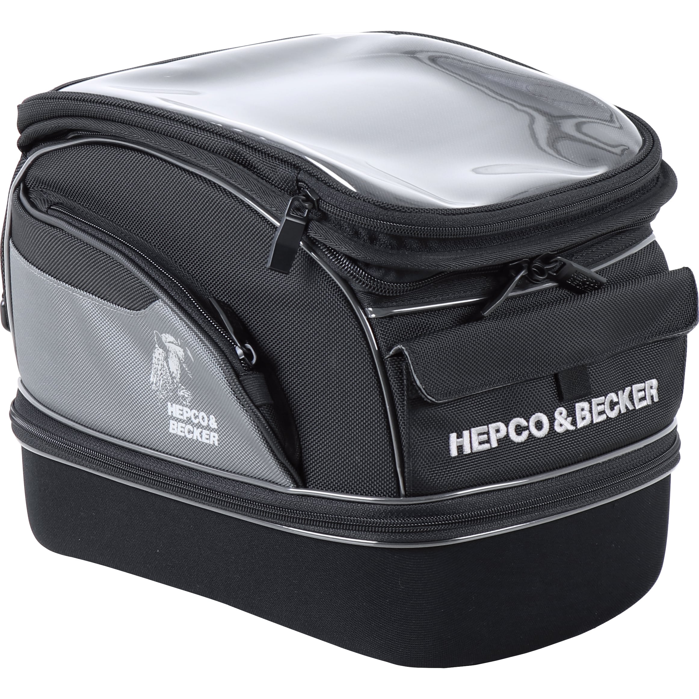 Hepco & Becker Tankrucksack Lock-it Street Tourer L 10-15l schwarz/grau - Motorradzubehör - Motorradgepäck