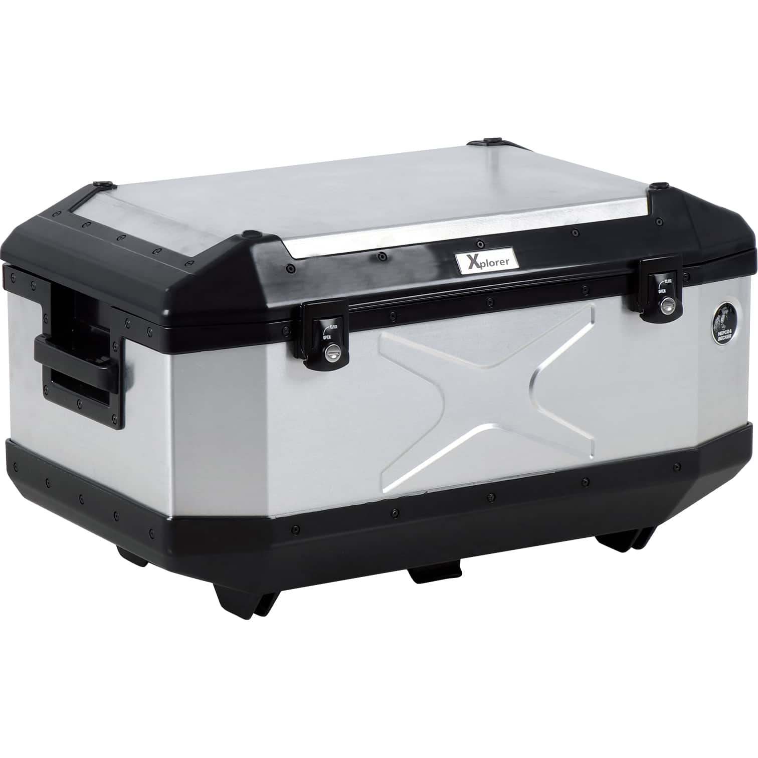 Hepco & Becker Topcase Xplorer 60 Aluminium 58 Liter silber - Motorradzubehör - Motorradgepäck