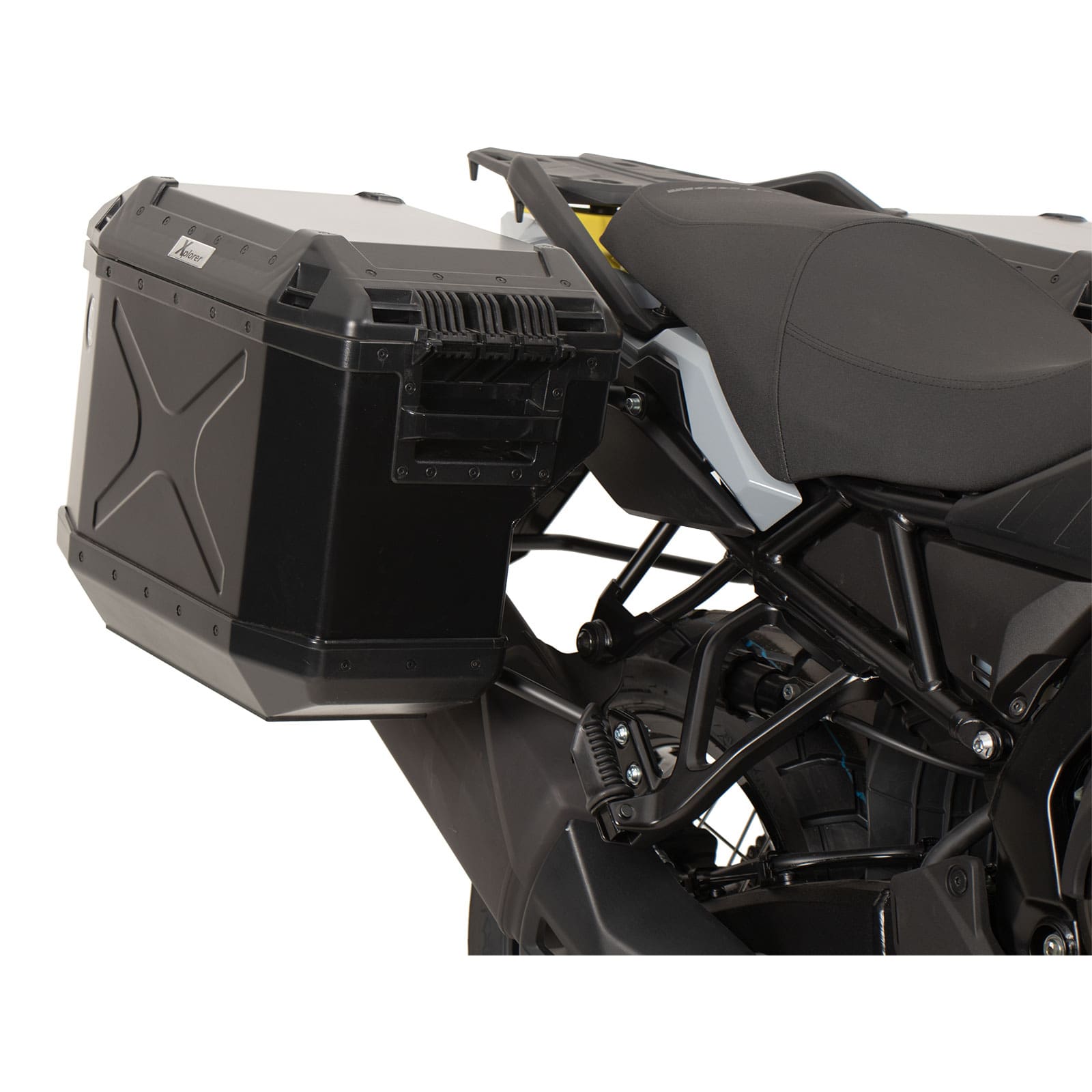 Hepco & Becker Xplorer Cutout Kofferpaar mit Träger schwarz für DL 800 V-St - Motorradzubehör - Motorradgepäck