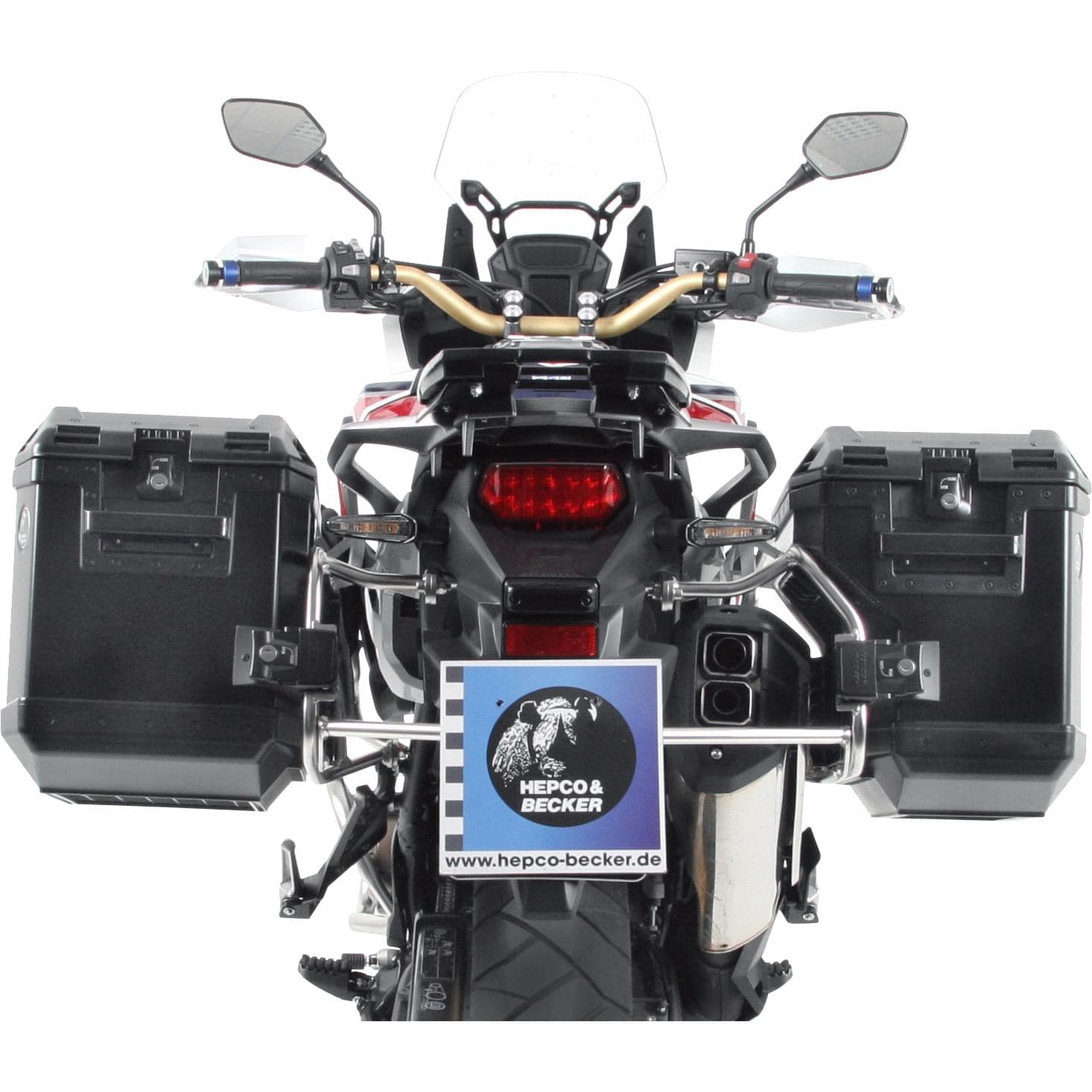Hepco & Becker Xplorer Cutout Kofferset schwarz für CRF 1000 AT 2016-2017 - Motorradzubehör - Motorradgepäck