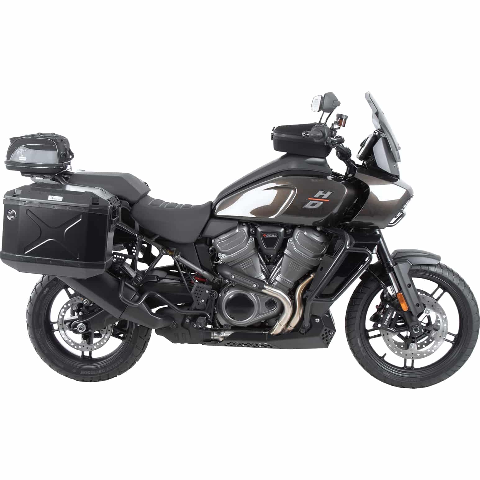 Hepco & Becker Xplorer Cutout Kofferset schwarz für Harley Pan America 1250 - Motorradzubehör - Motorradgepäck