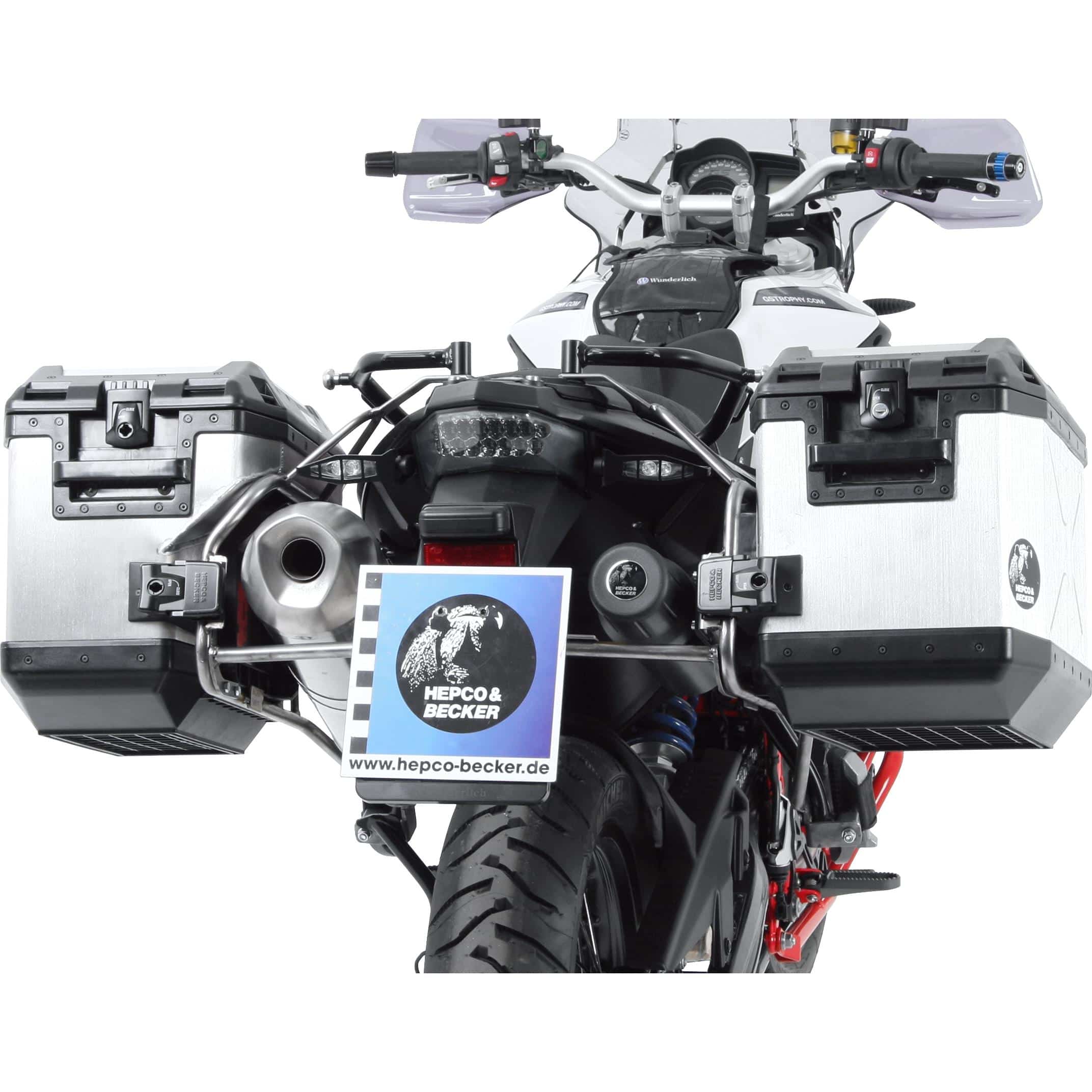 Hepco & Becker Xplorer Cutout Kofferset silber für BMW F 650/700 GS - Motorradzubehör - Motorradgepäck