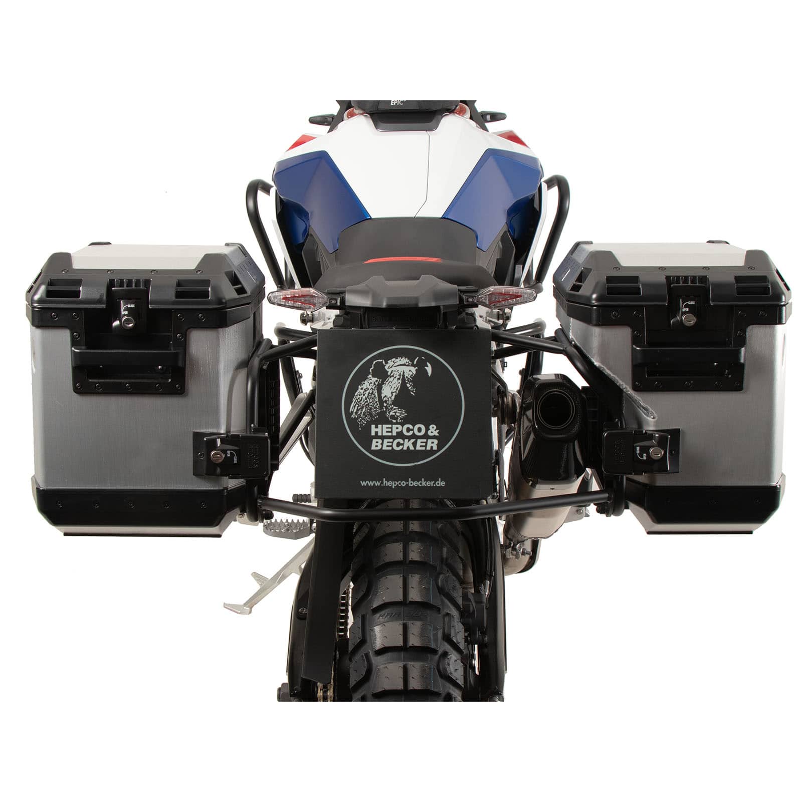Hepco & Becker Xplorer Cutout Kofferset silber für BMW F 900 GS - Motorradzubehör - Motorradgepäck