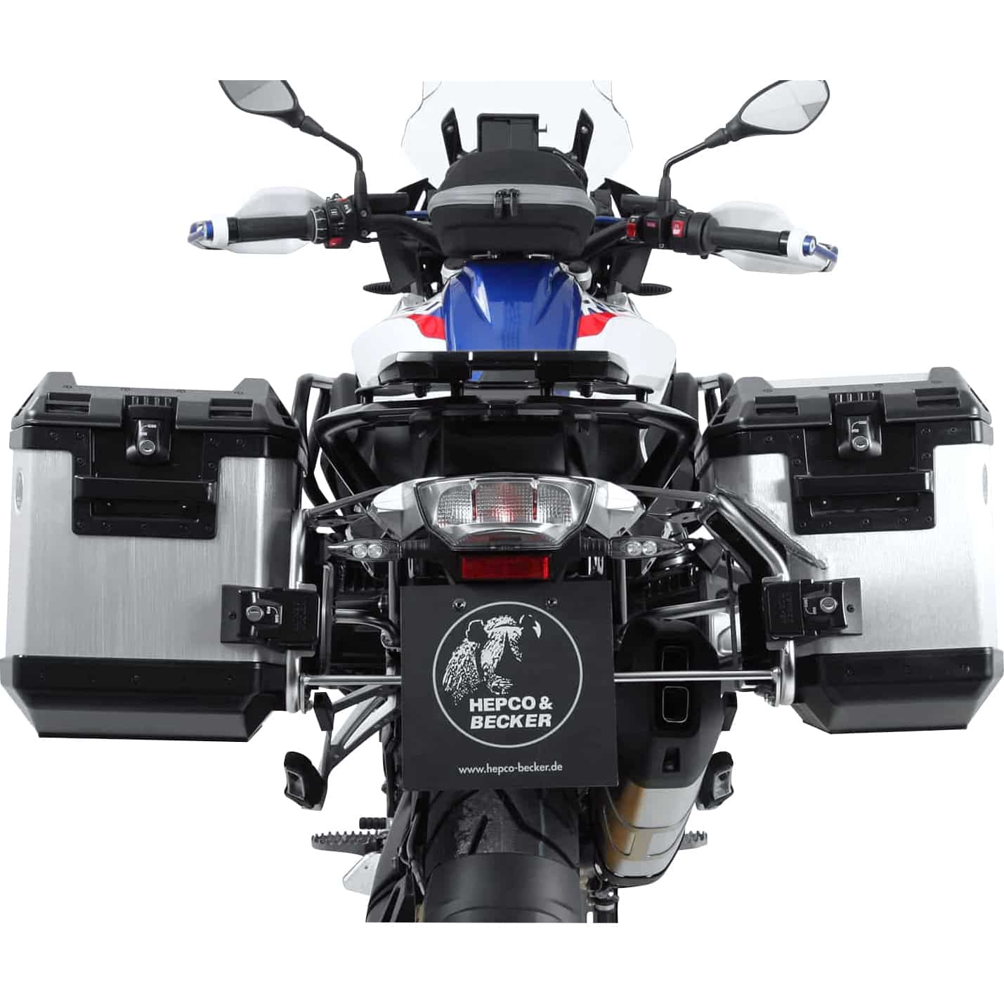 Hepco & Becker Xplorer Cutout Kofferset silber für BMW R 1250 GS - Motorradzubehör - Motorradgepäck