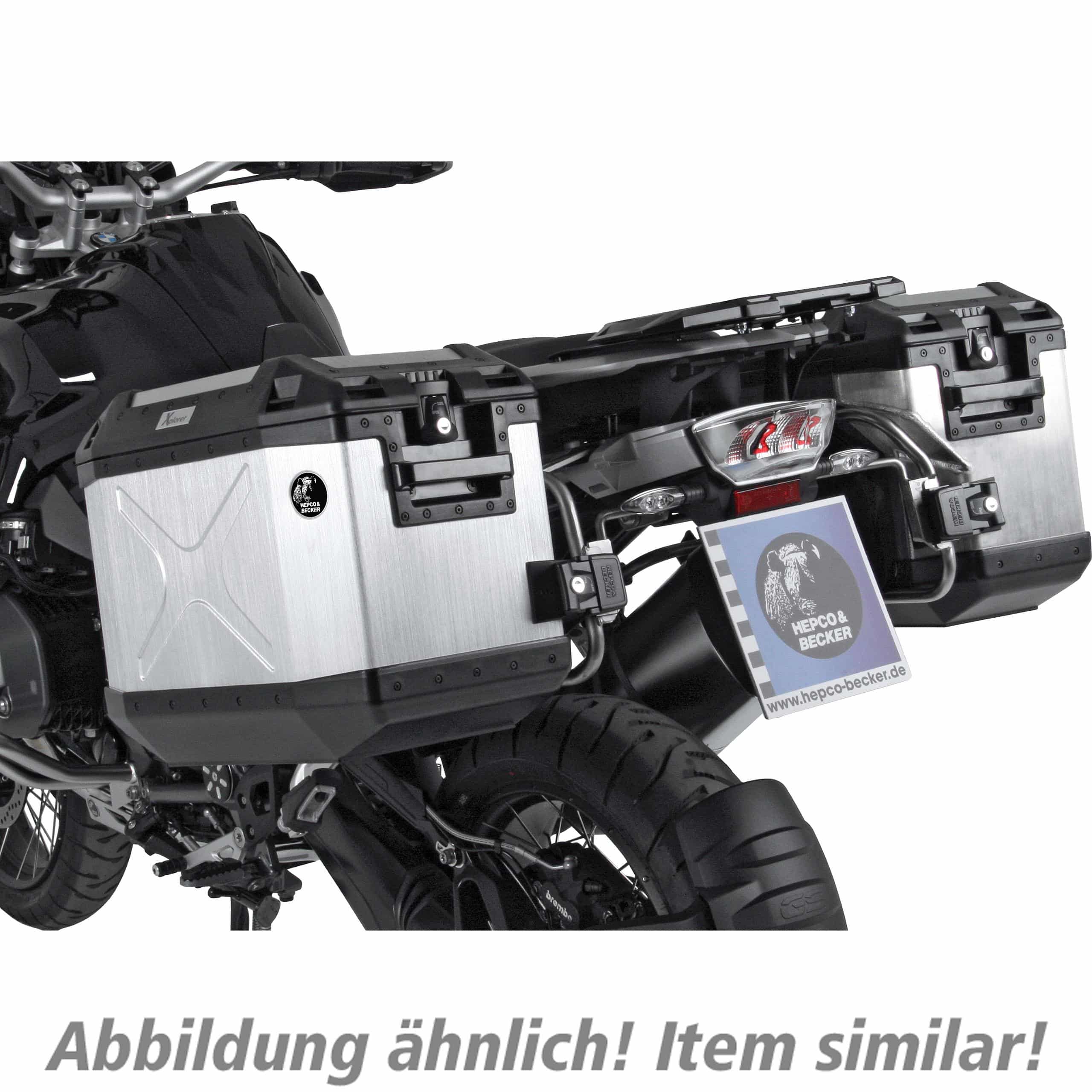 Hepco & Becker Xplorer Cutout Kofferset silber für CRF 1000 AT 2018-2019 - Motorradzubehör - Motorradgepäck