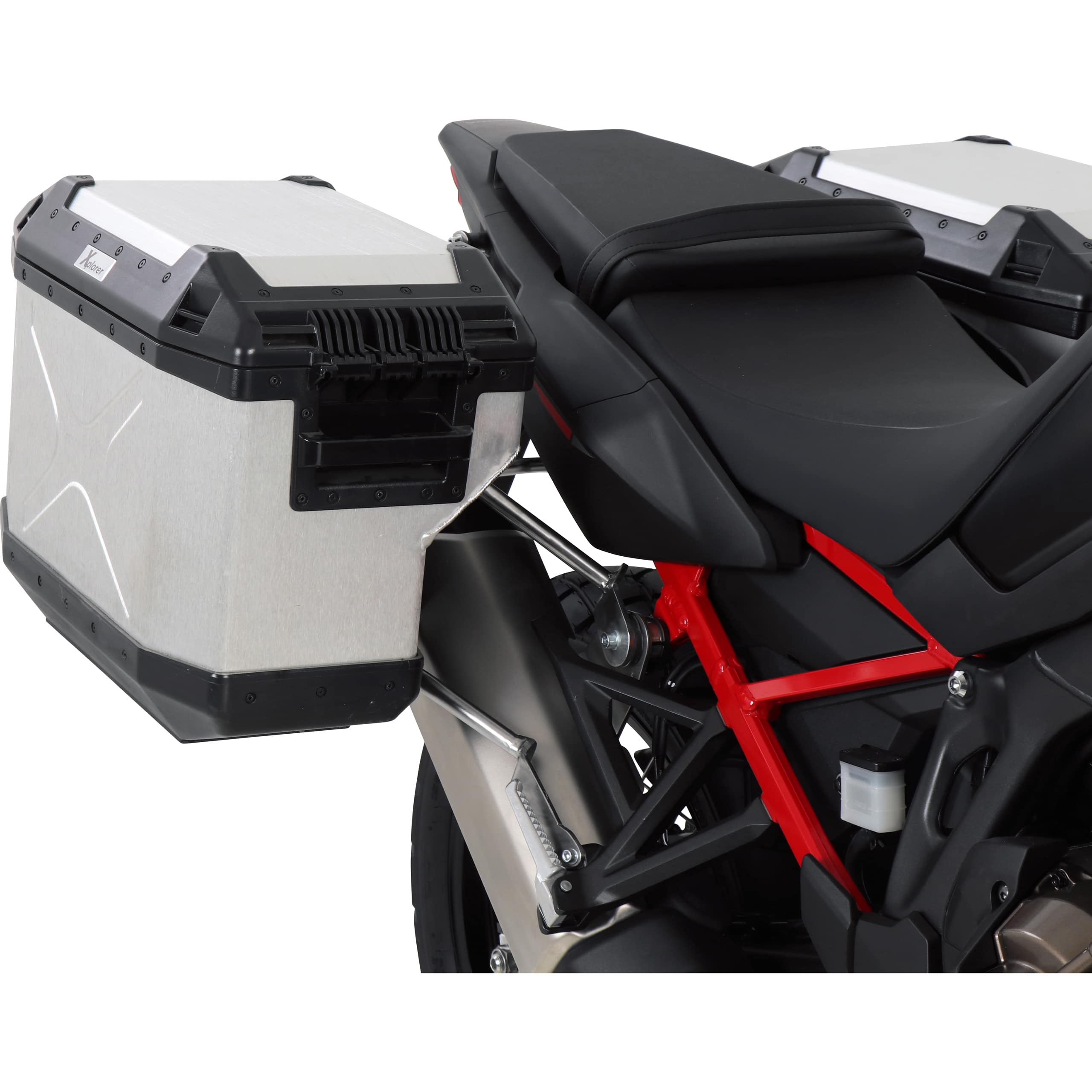 Hepco & Becker Xplorer Cutout Kofferset silber für CRF 1100 Africa Twin - Motorradzubehör - Motorradgepäck