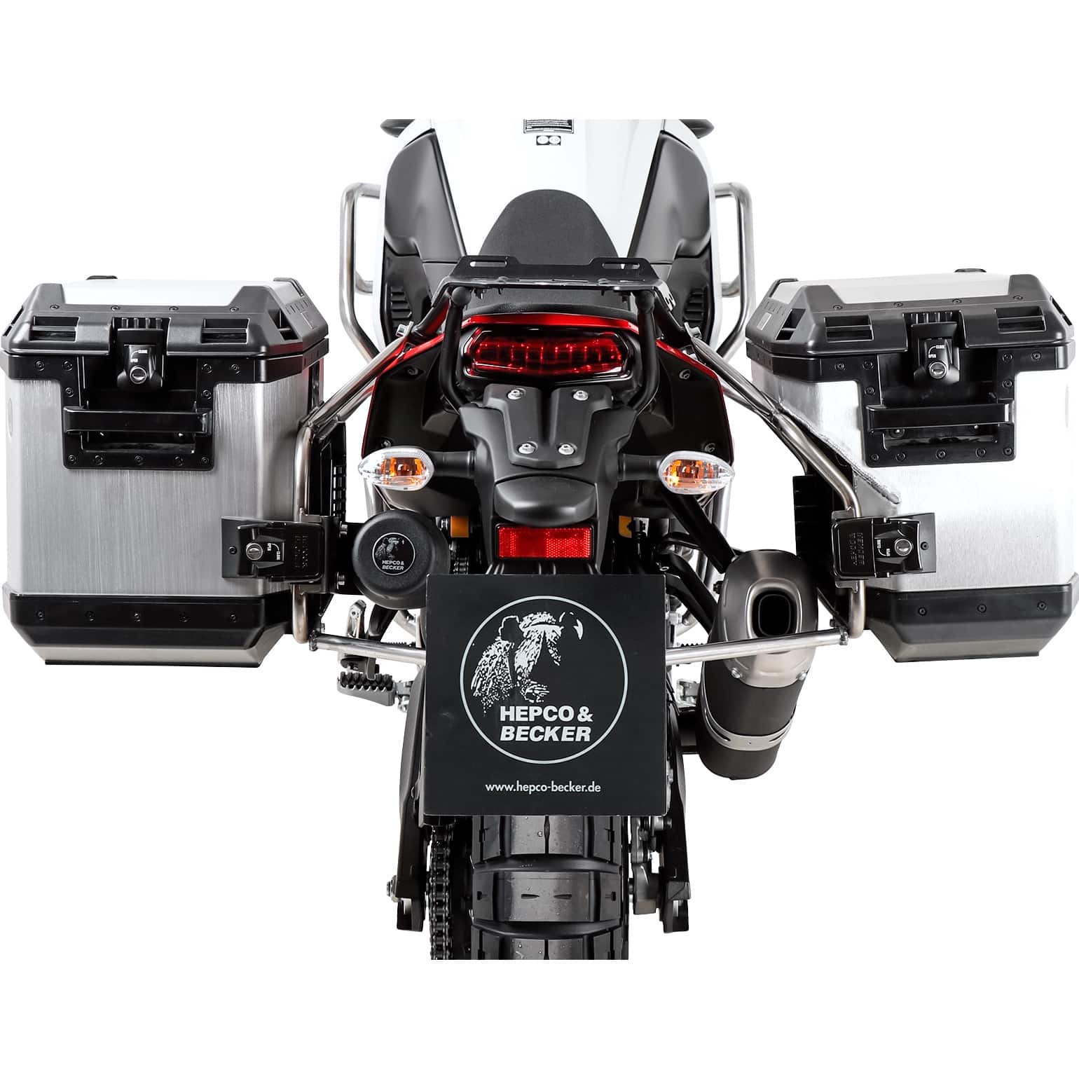 Hepco & Becker Xplorer Cutout Kofferset silber für Yamaha Tenere 700 19-24 - Motorradzubehör - Motorradgepäck