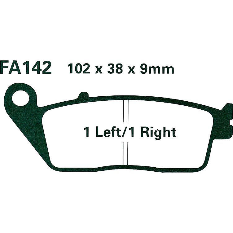 Hi-Q Bremsbeläge organisch FA142 102x38x9mm - Motorradteile & Ersatzteile - Bremsen