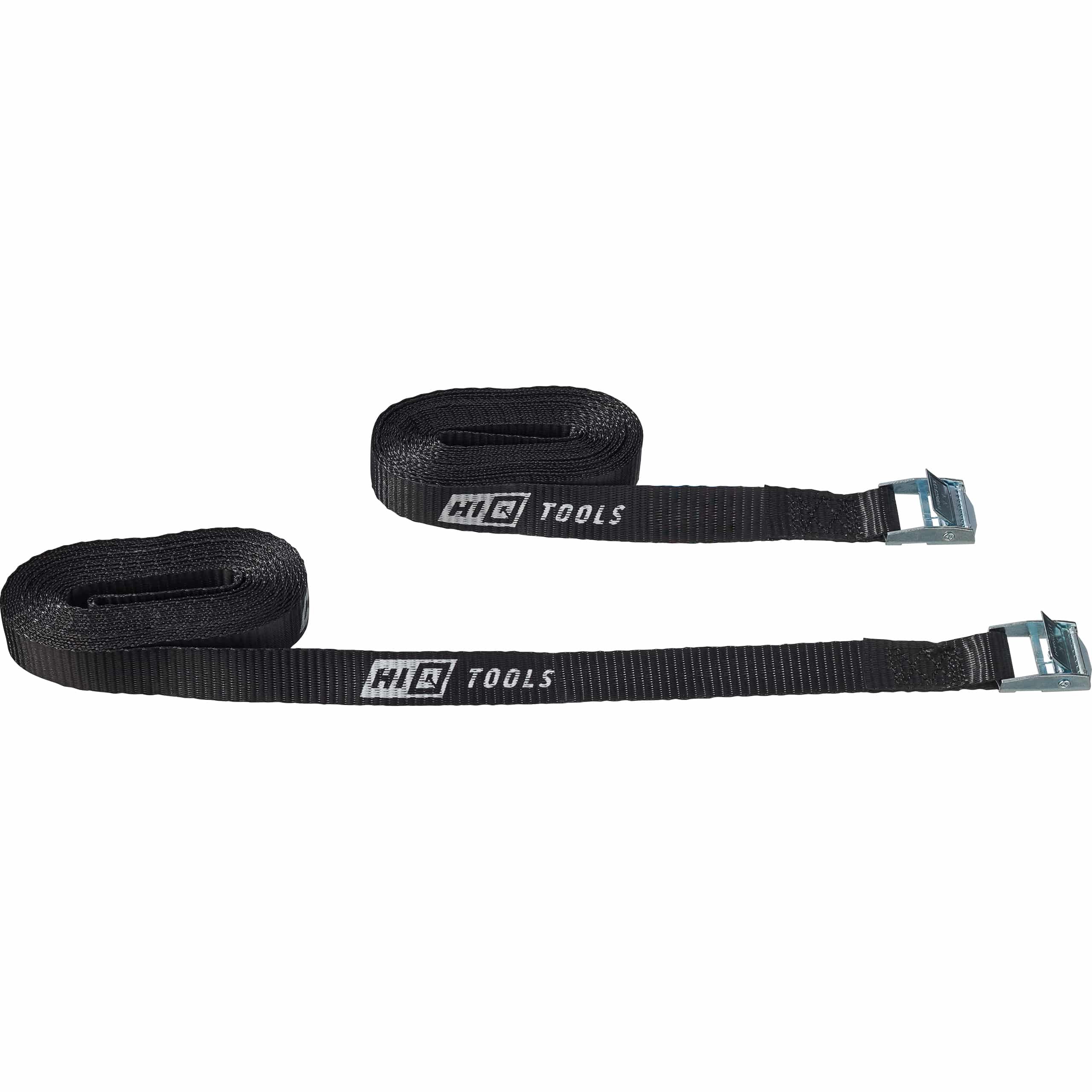 Hi-Q Tools 2x Klemmschlossgurt schwarz einteilig 5 Meter