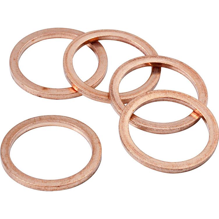 Hi-Q Tools Kupferdichtringe (5er Set) M18 19x22mm - Motorradteile & Ersatzteile - Motorteile