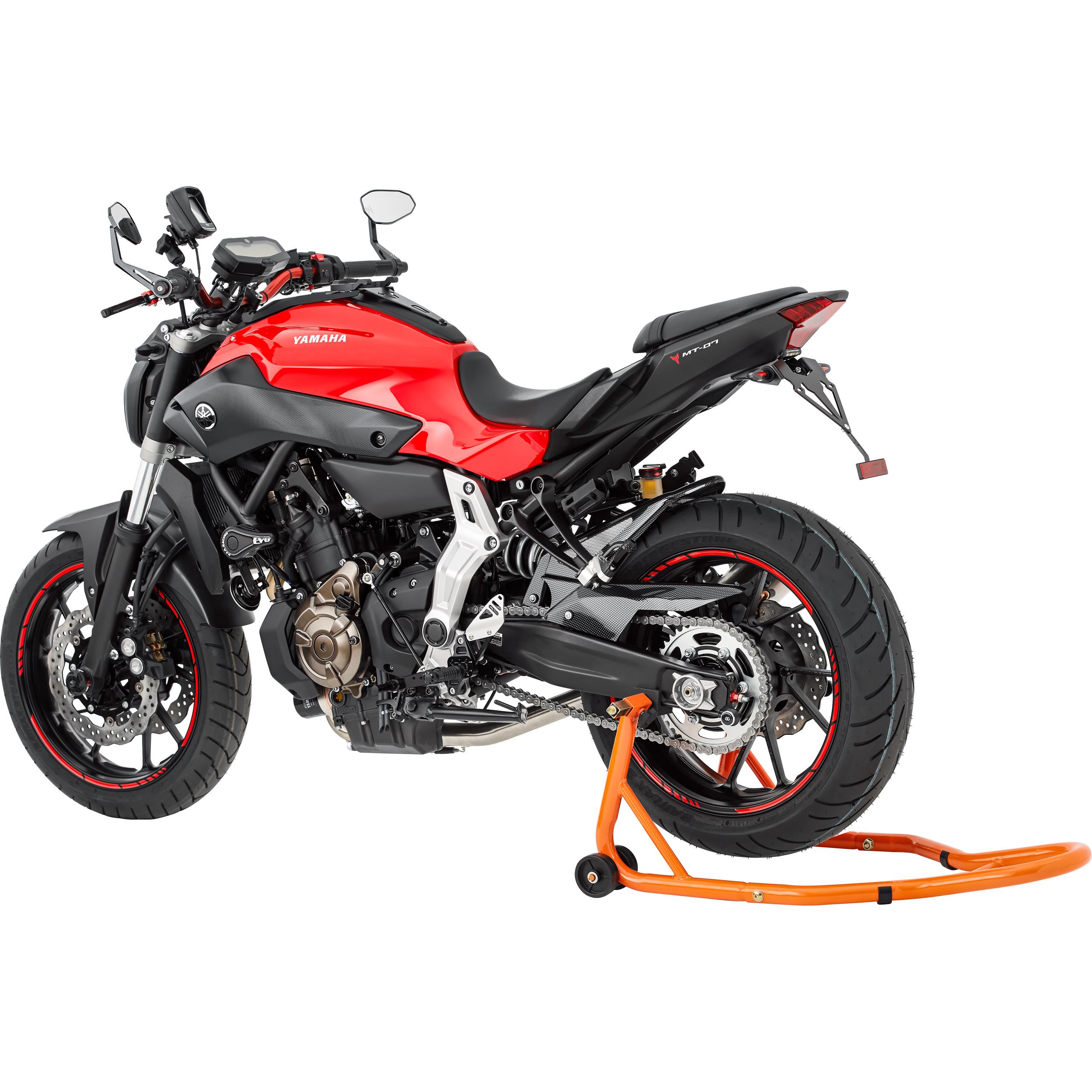 Hi-Q Tools Montageständer II hinten orange mit Winkelaufnahme - Motorradzubehör - Aufbockvorrichtungen