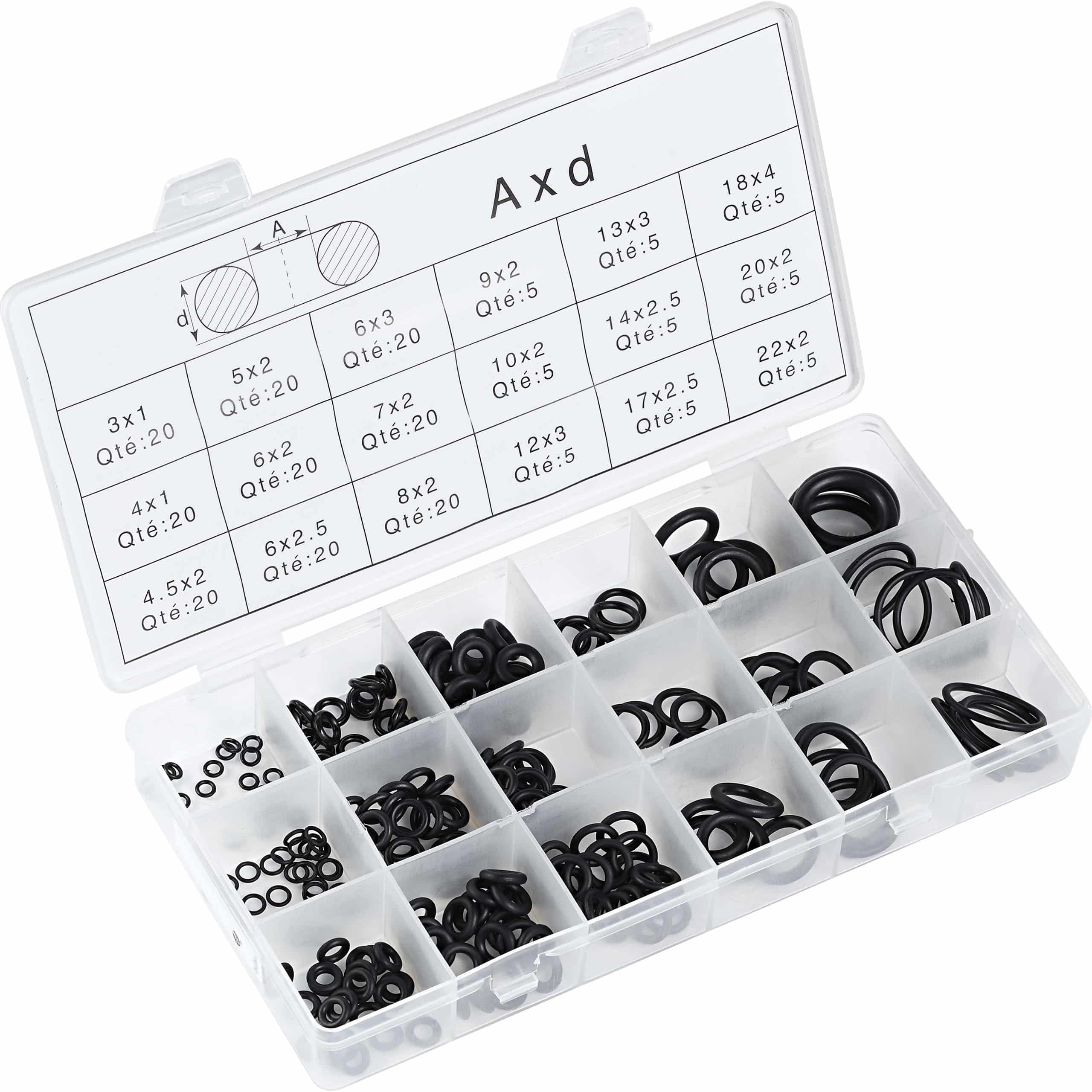 Hi-Q Tools O-Ring Set 225-teilig - Motorradteile & Ersatzteile - Motorteile