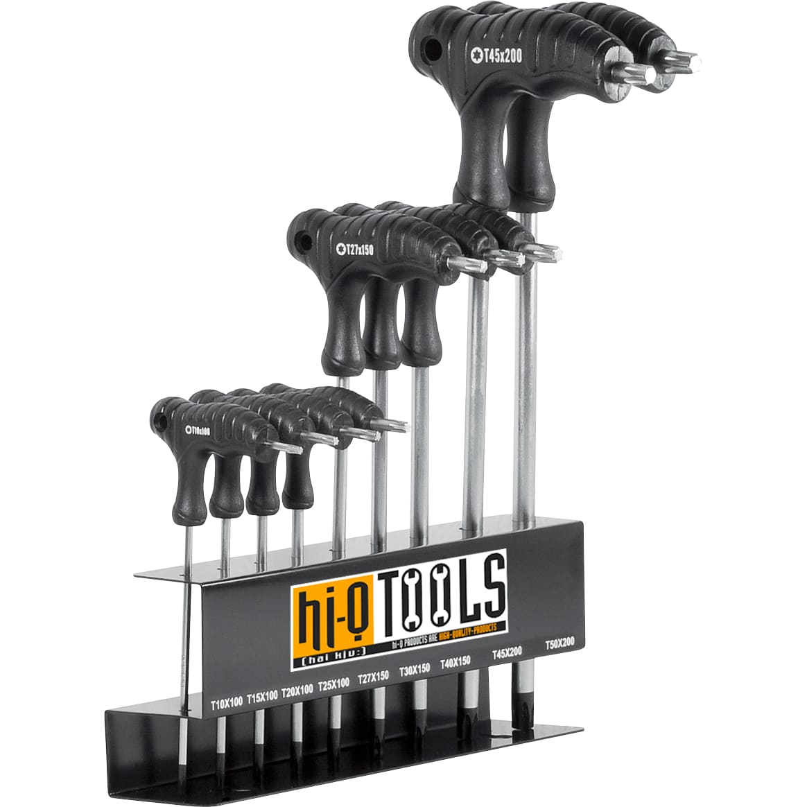 Hi-Q Tools T-Griff Innensechszahnschlüsselsatz 9-teilig - Motorradzubehör - Werkzeuge