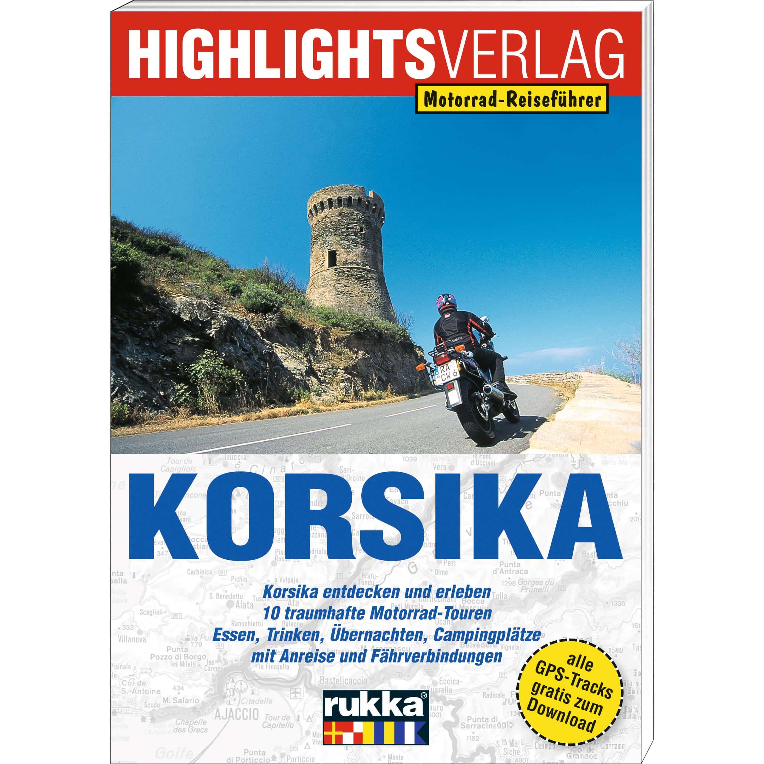 Highlights-Verlag Motorrad-Reiseführer Korsika - Motorradzubehör - Reisen & Outdoor