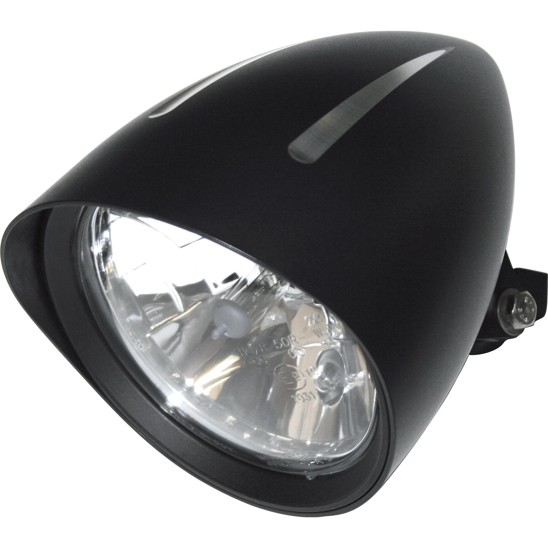 Highsider H4 Hauptscheinwerfer Ø157mm Classic 1 Extreme schwarz - Motorradteile & Ersatzteile - Beleuchtung