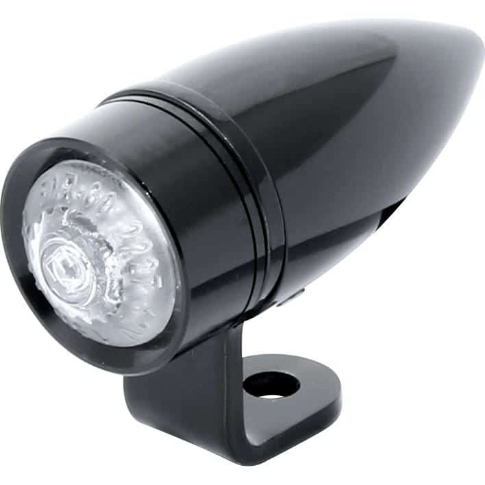 Highsider LED Alu Rücklicht Mono Ø18mm mit Halter schwarz - Motorradteile & Ersatzteile - Beleuchtung