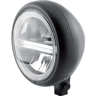 Highsider LED Hauptscheinwerfer mit TFL Pecos Typ 6 Ø165 unten schwarz - Motorradteile & Ersatzteile - Beleuchtung