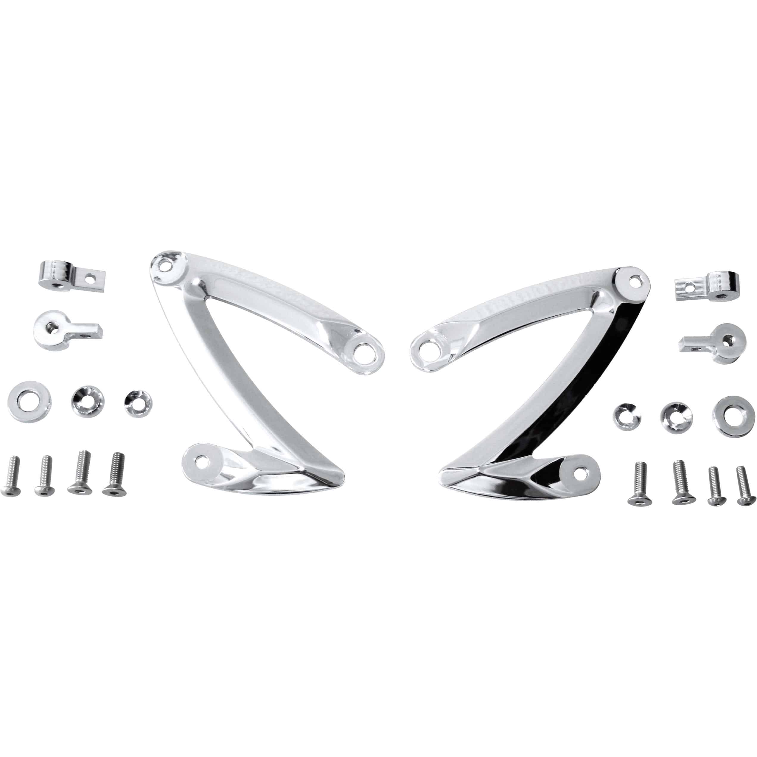 Highsider Z-Style Lampenhalter Alu ohne Schellen chrom - Motorradteile & Ersatzteile - Beleuchtung